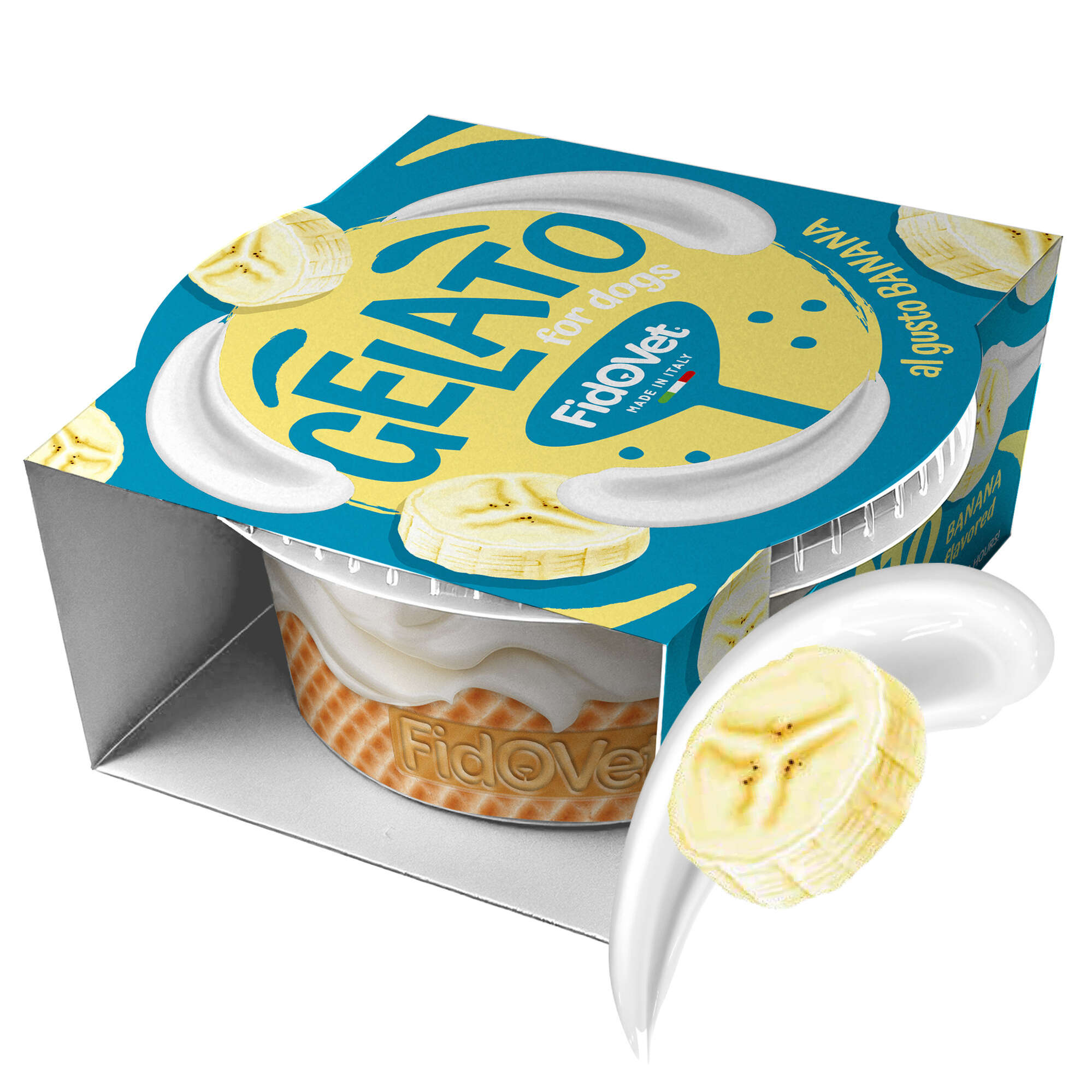 Gelato sabor banana para perros FidOVet