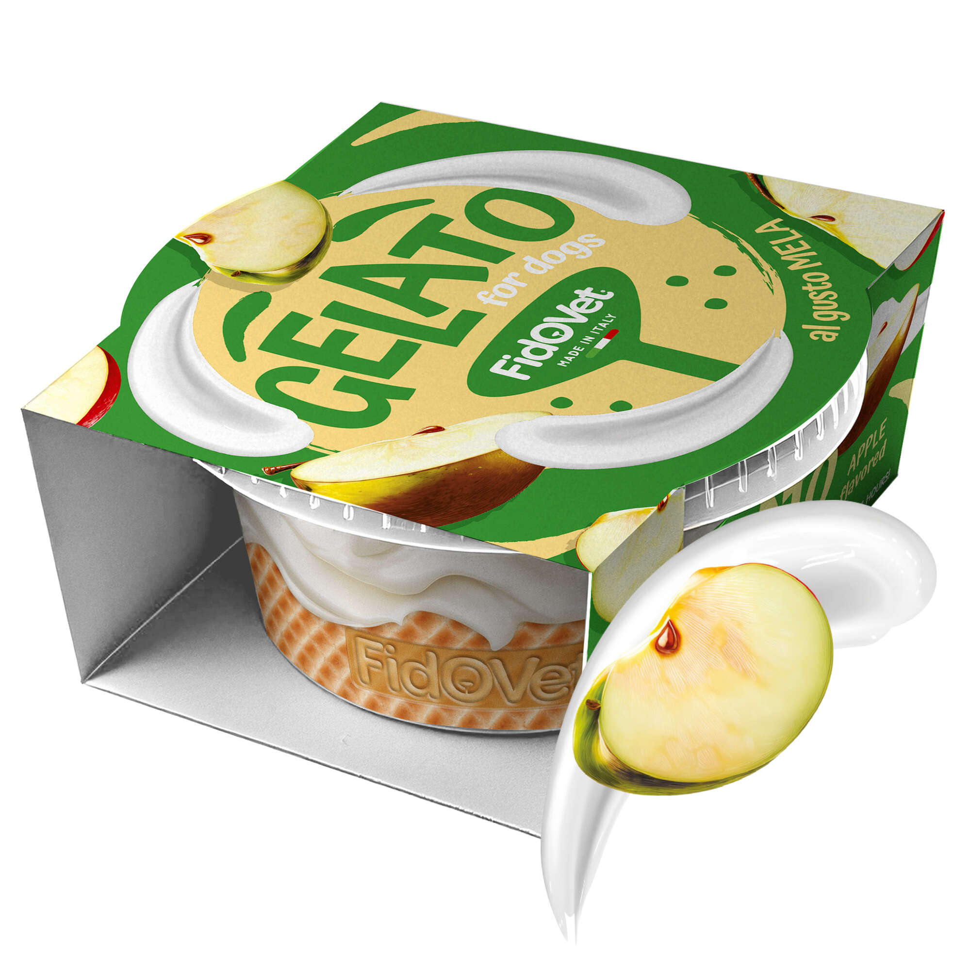 Gelato sabor manzana para perros FidOVet