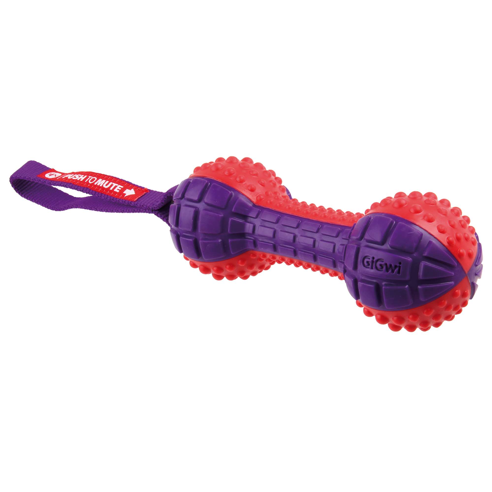 Juguete Push to Mute con forma de hueso de GIGWI