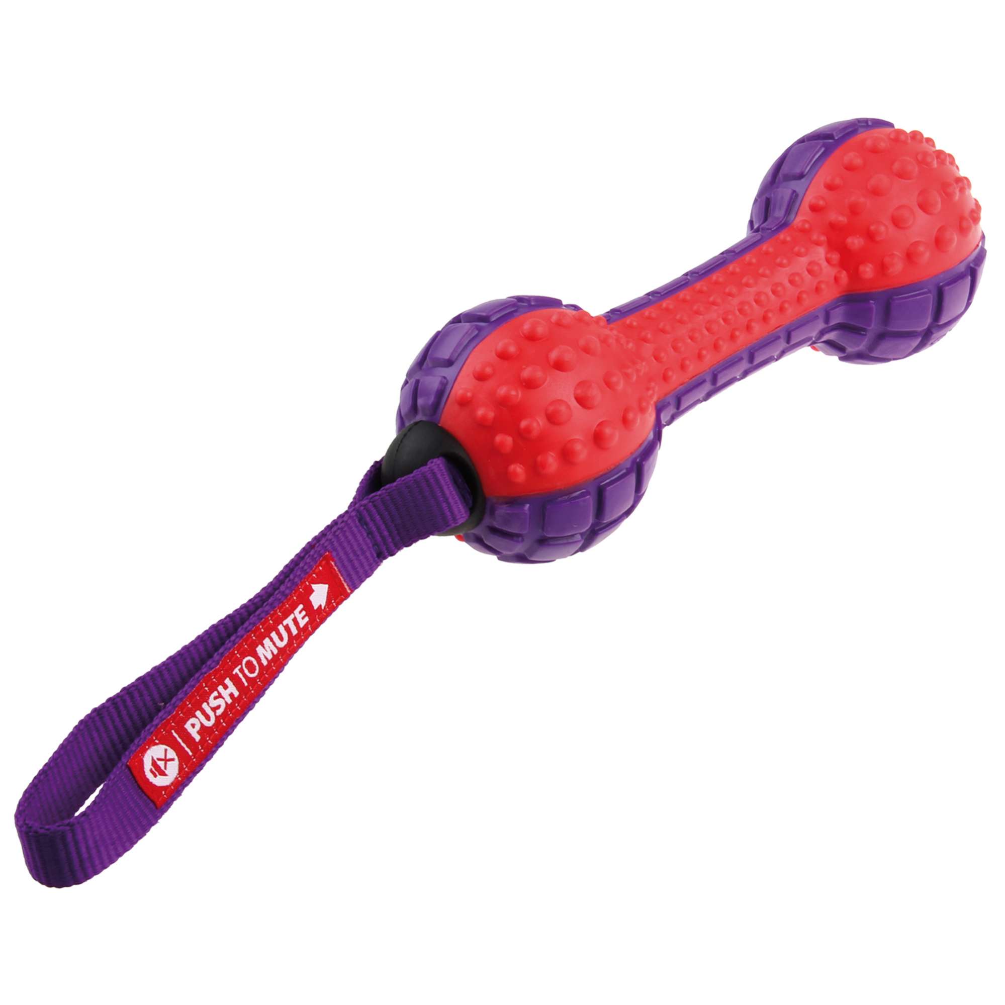 Juguete Push to Mute con forma de hueso de GIGWI