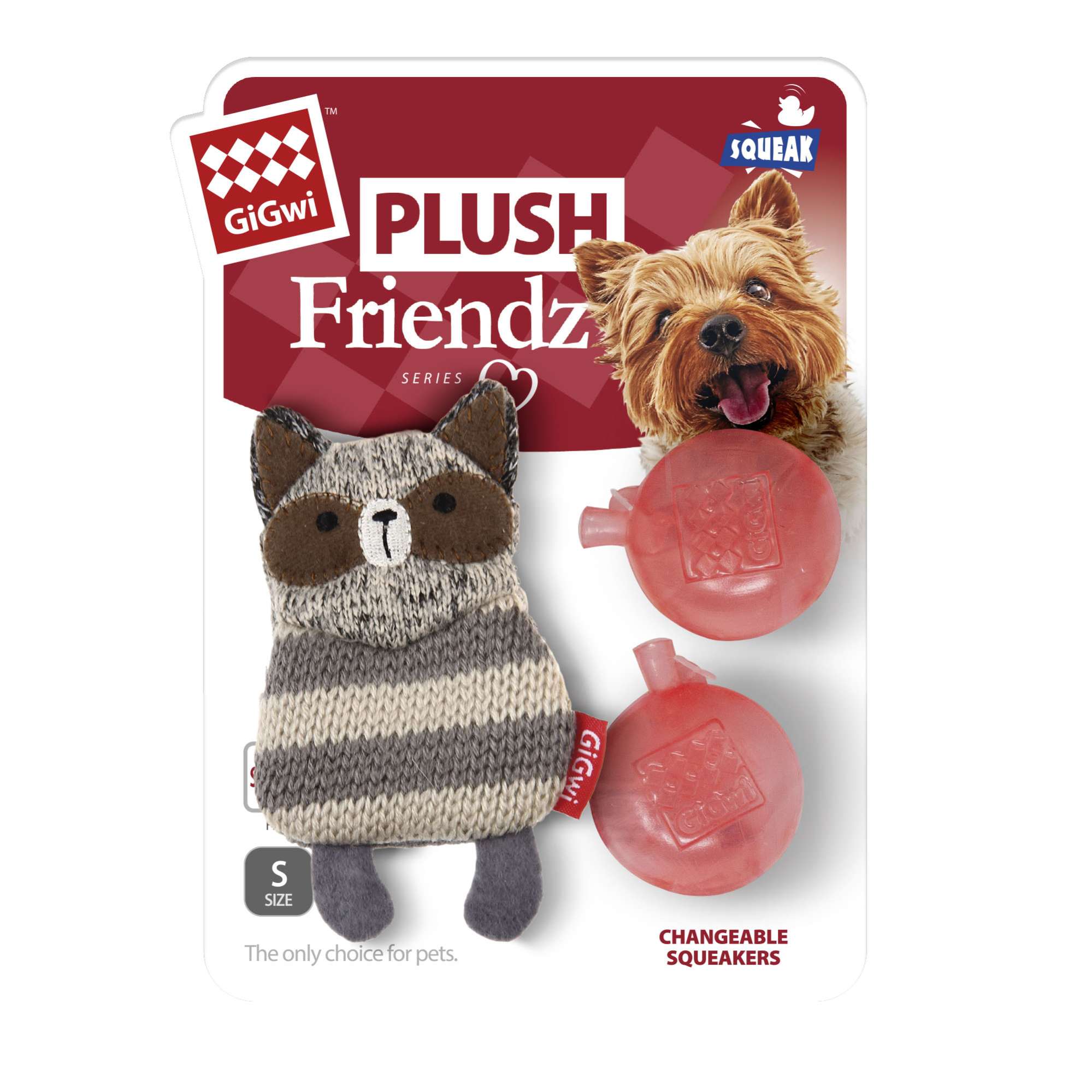 Juguete Plush Friendz mapache GiGwi