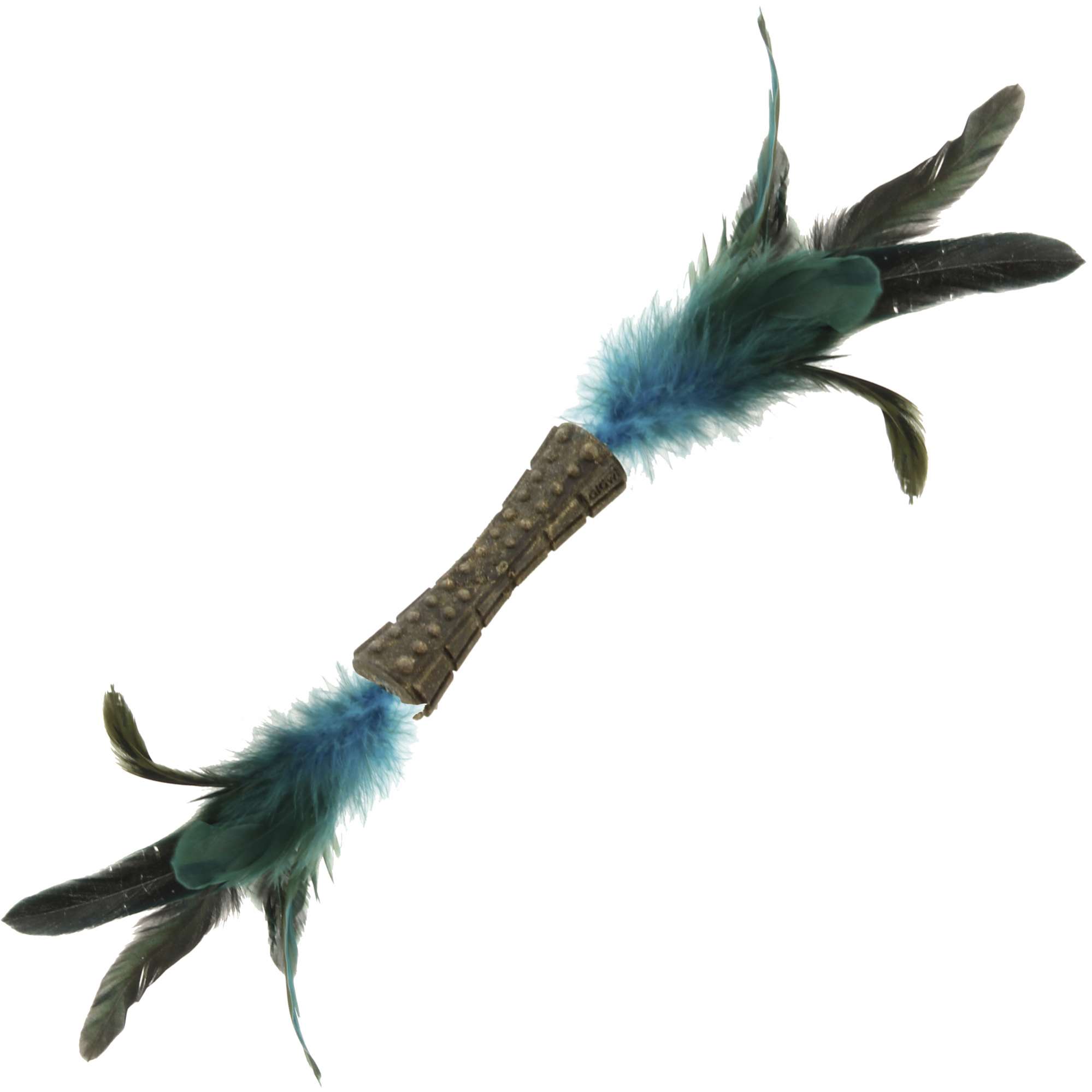 Johnny Stick doble pluma natural azul con hierba gatera GiGwi