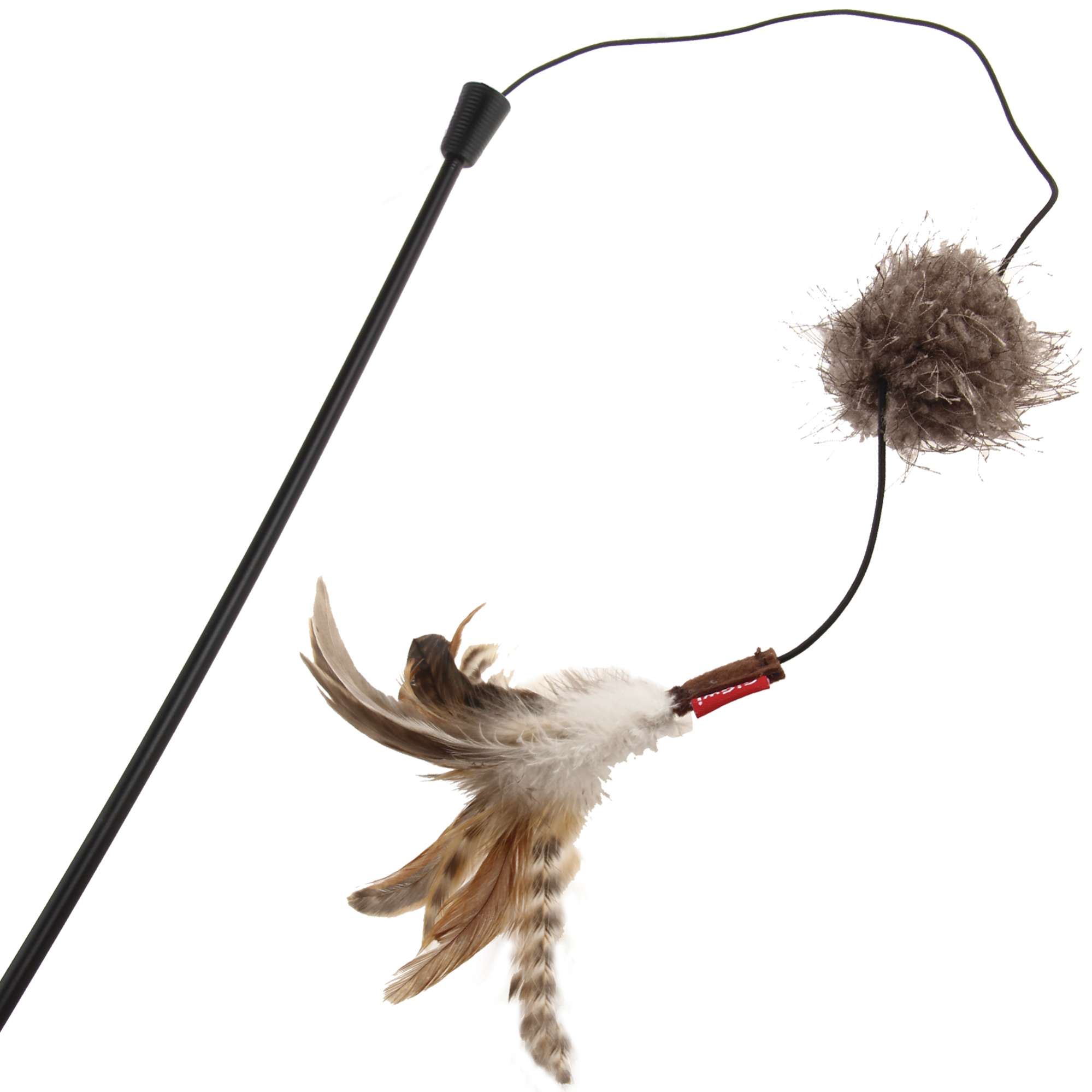 Vara de juguete con bola y plumas para gatos de GiGwi