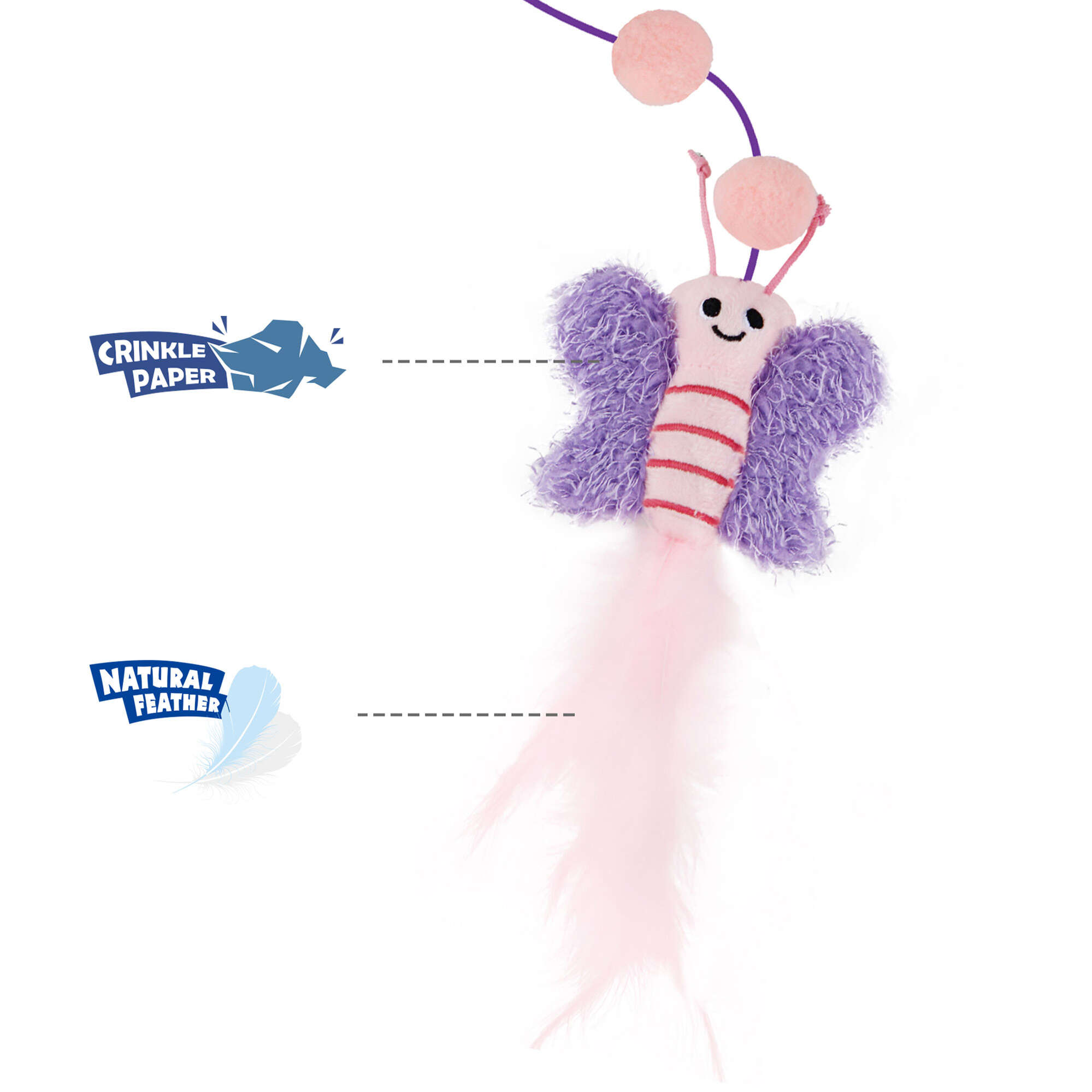 Varilla mariposa RIBBON teaser GiGwi