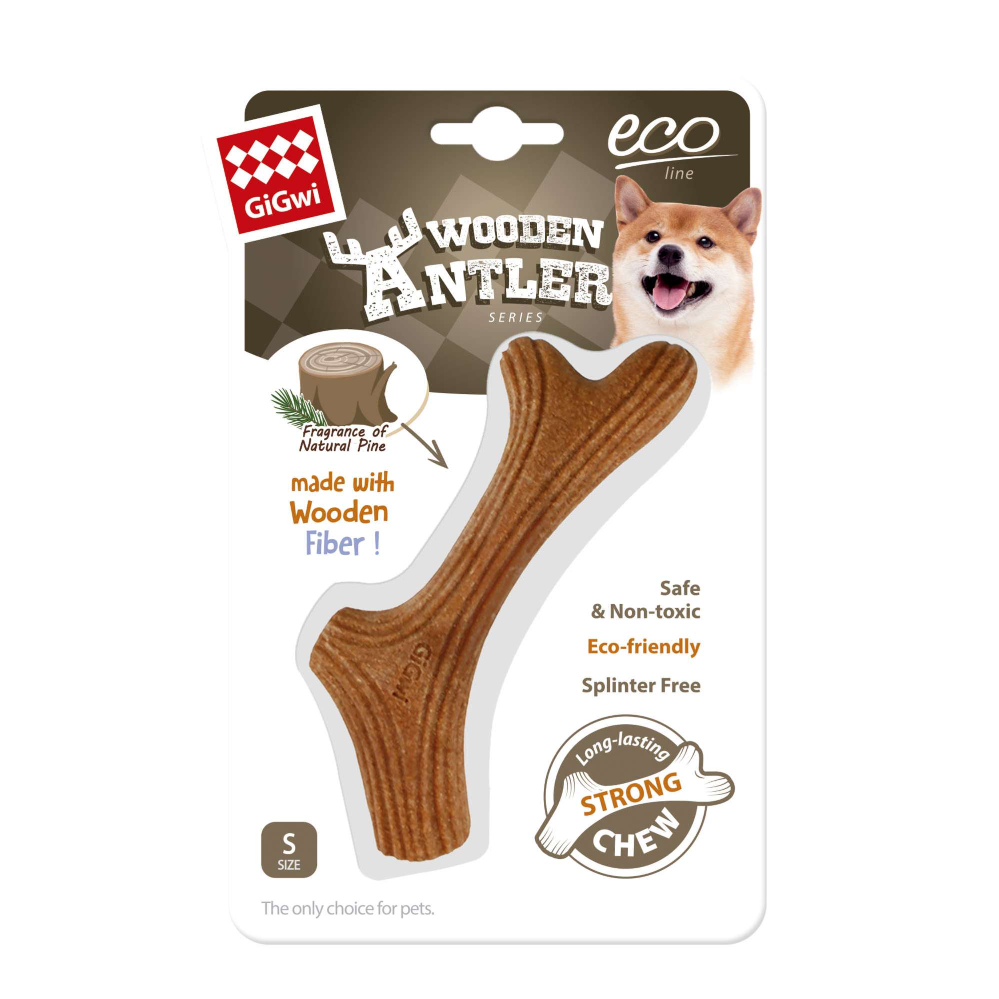 Juguete asta fibra de madera masticable GiGwi