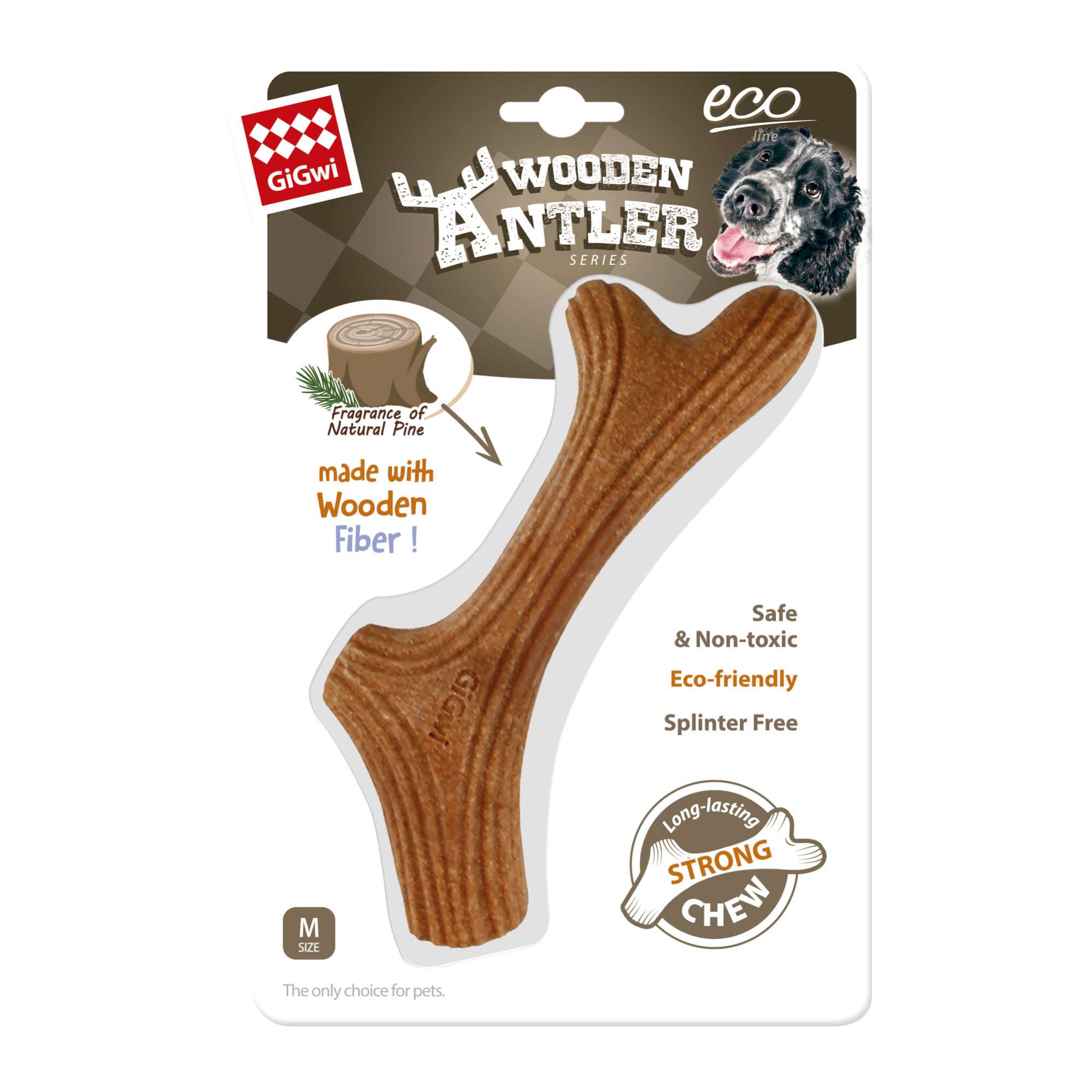 Juguete asta fibra de madera masticable GiGwi