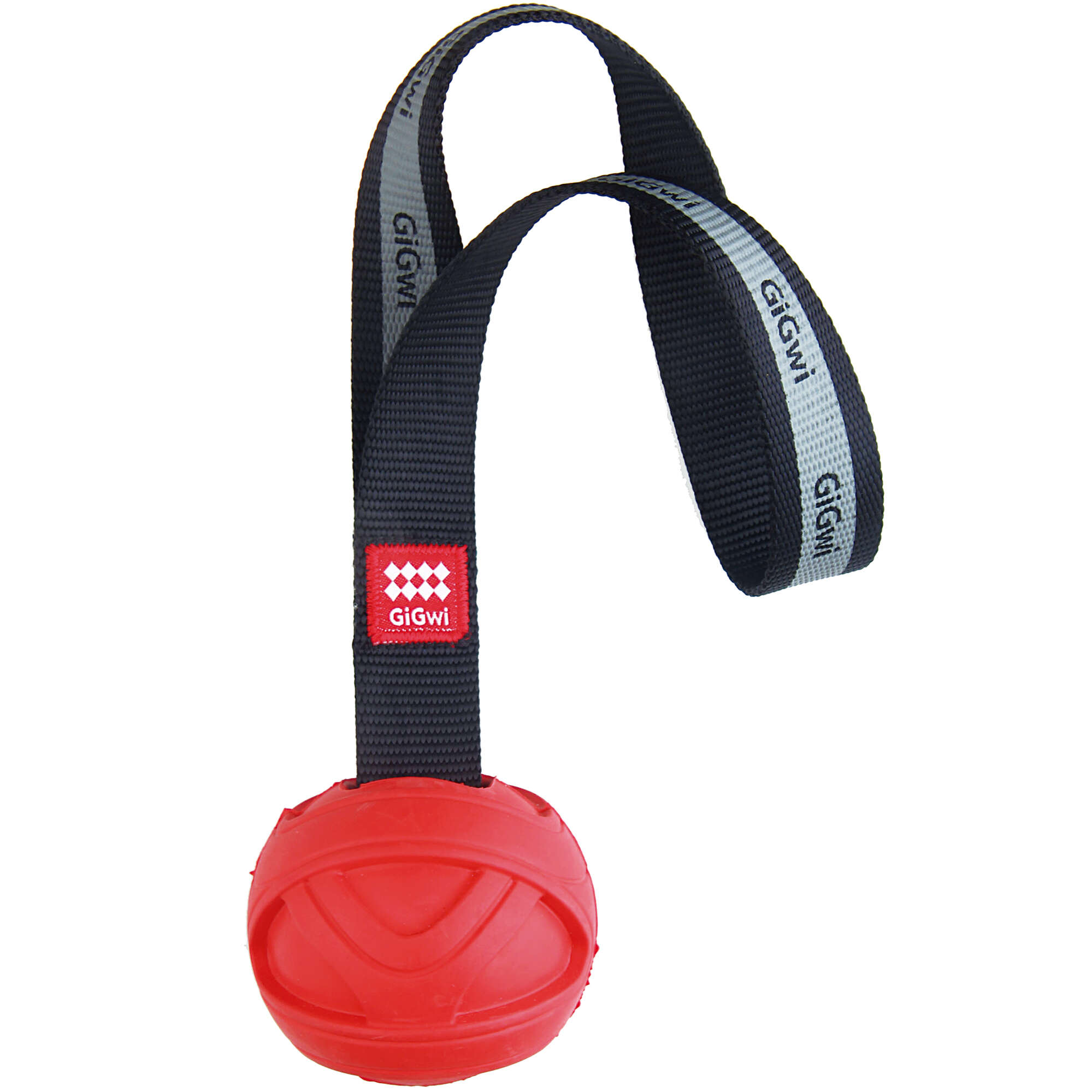 Pelota GO FETCH roja con lanzador GiGwi