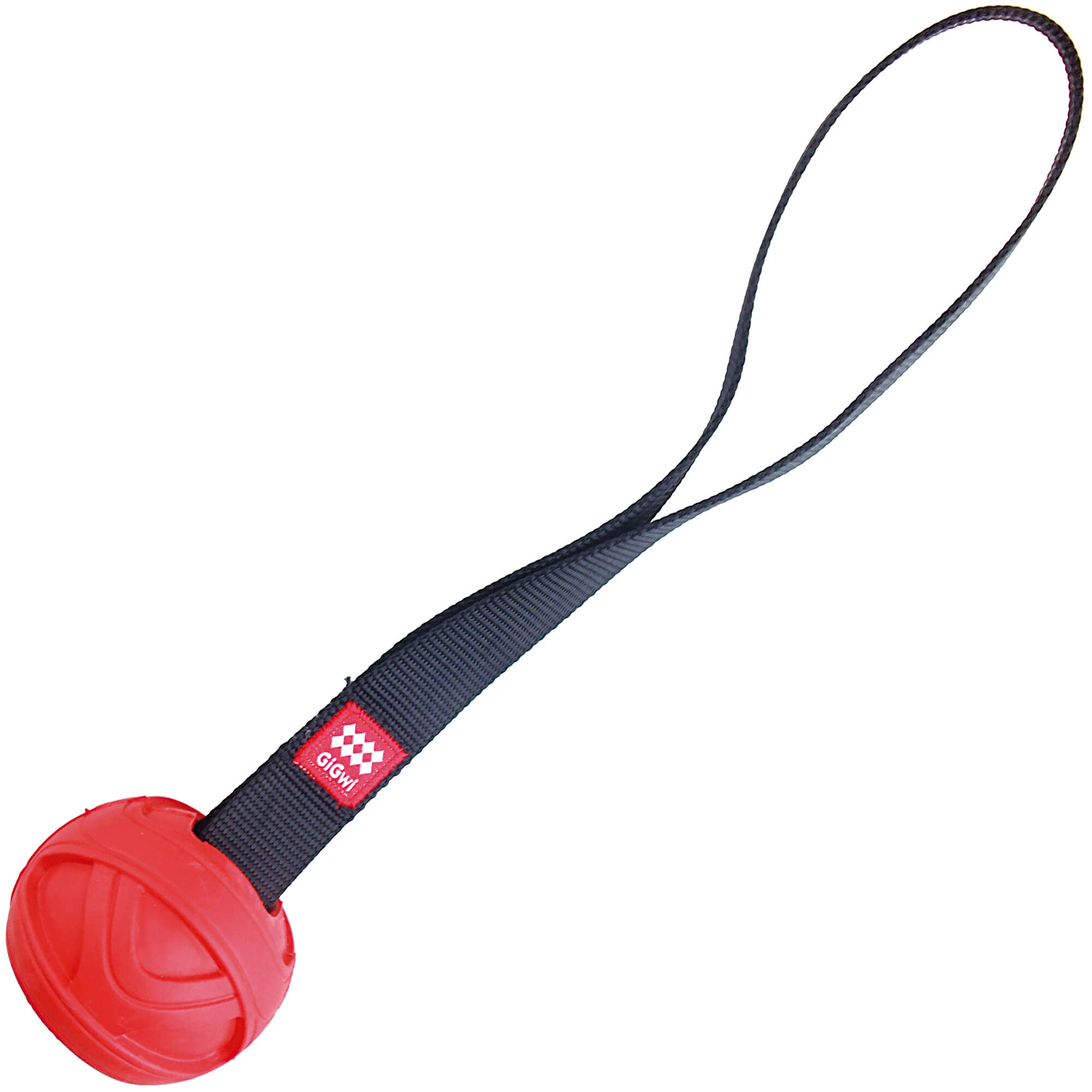 Pelota GO FETCH roja con lanzador GiGwi