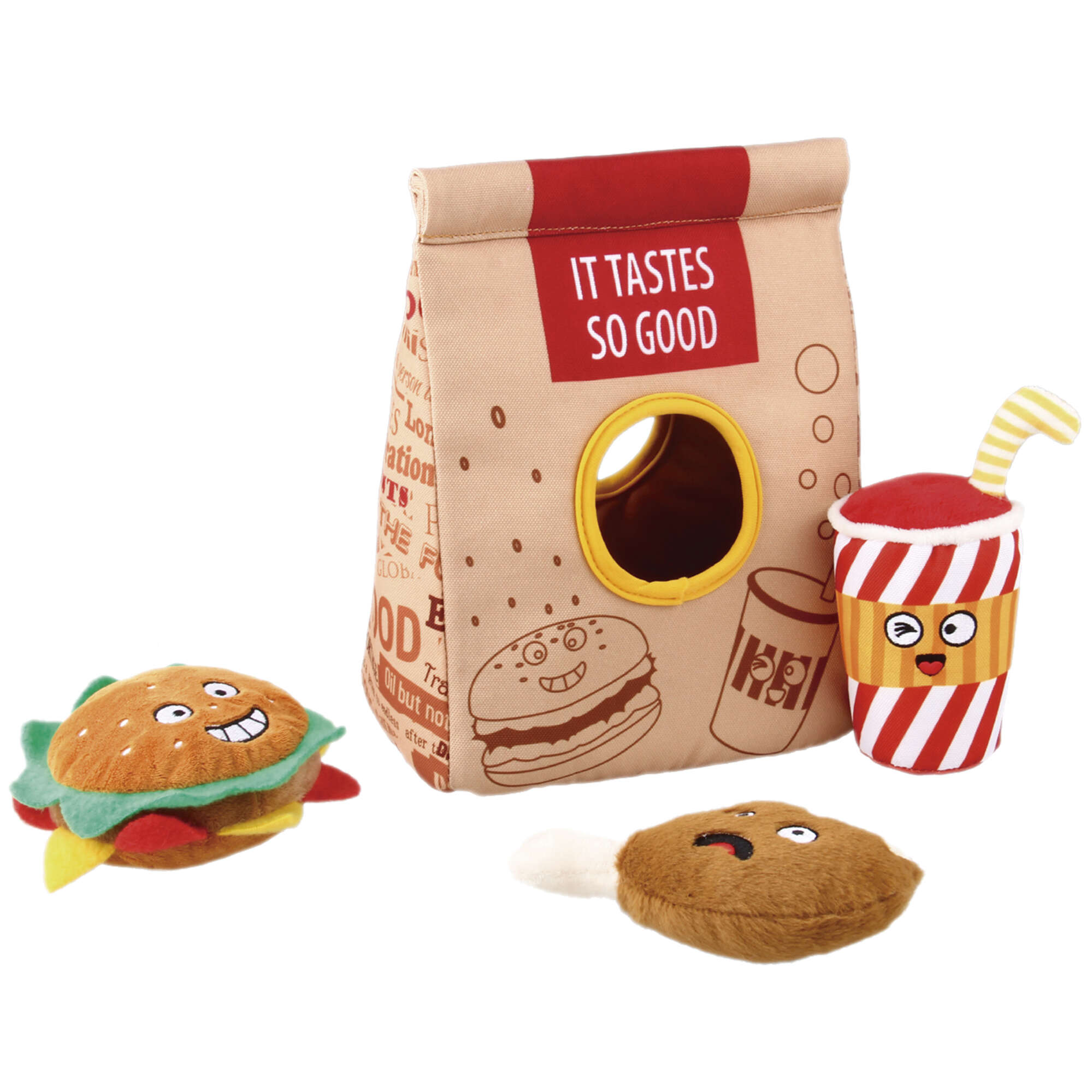 Juguete Bolsa Fast-Food Hiden Seek GiGwi