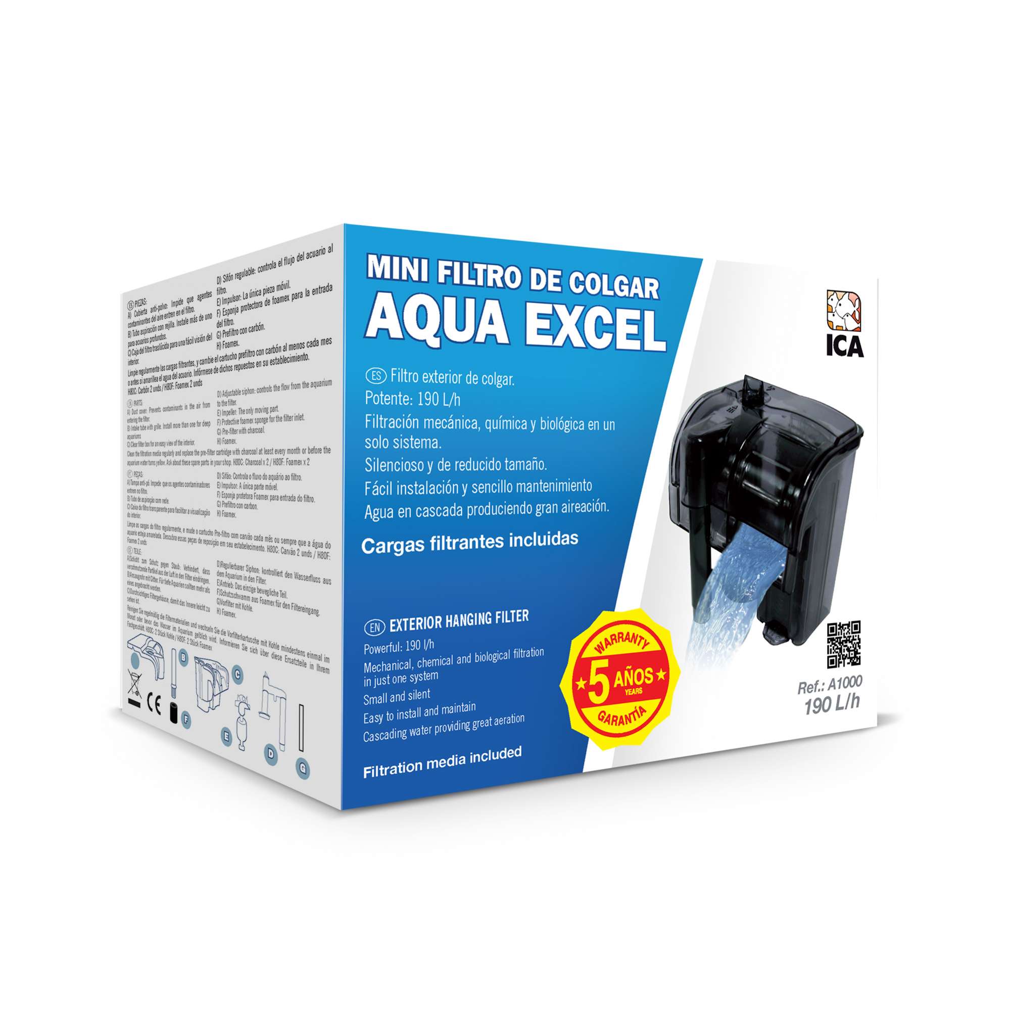 Mini filtro de cascada AQUA EXCEL