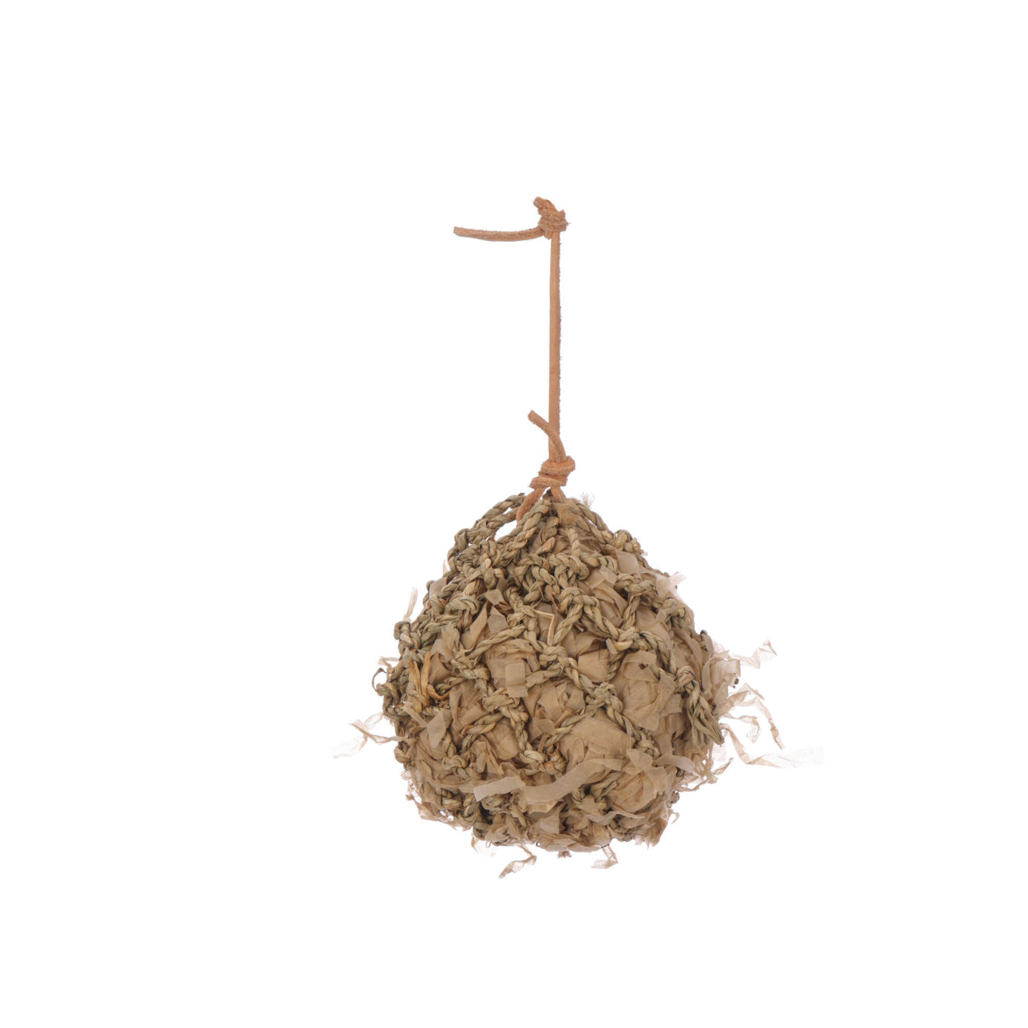 Juguete pelota piñata natural para pájaros