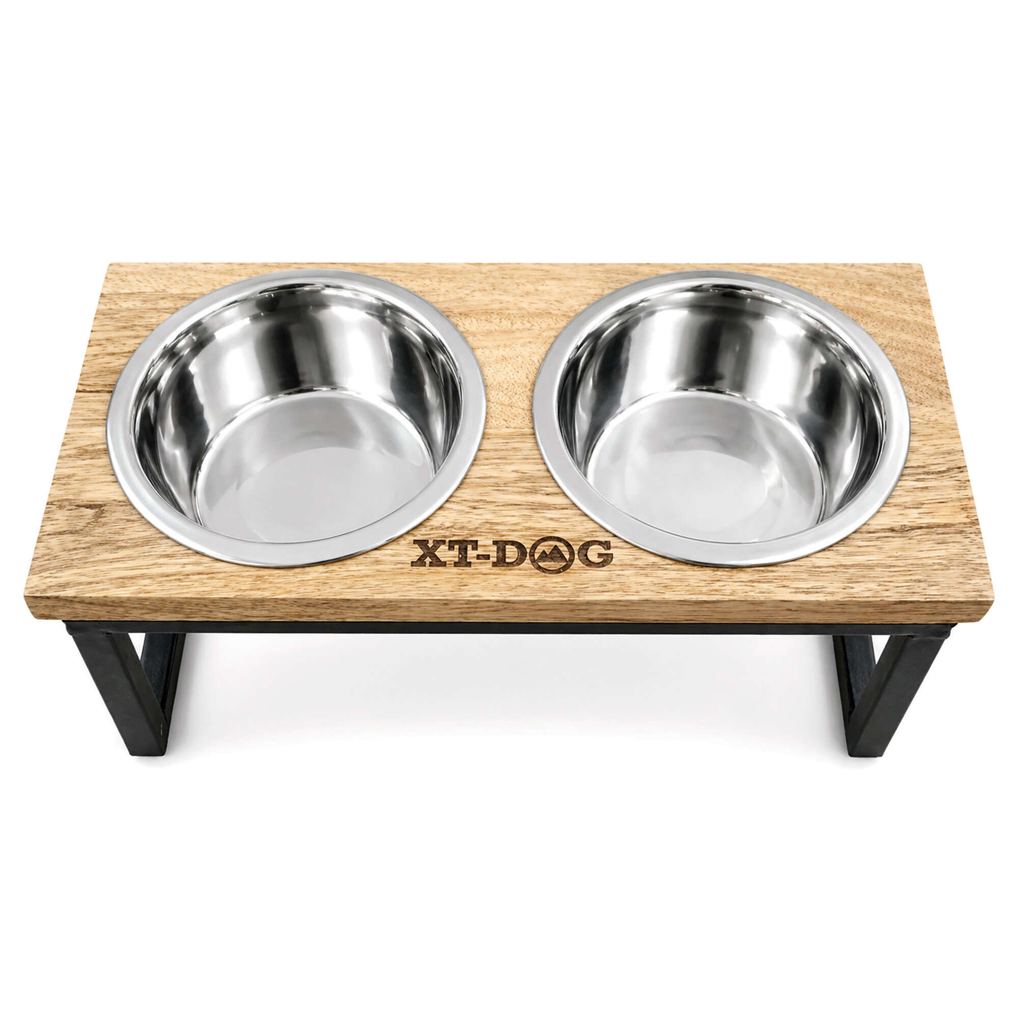 Bowl doble alto con madera XT-DOG
