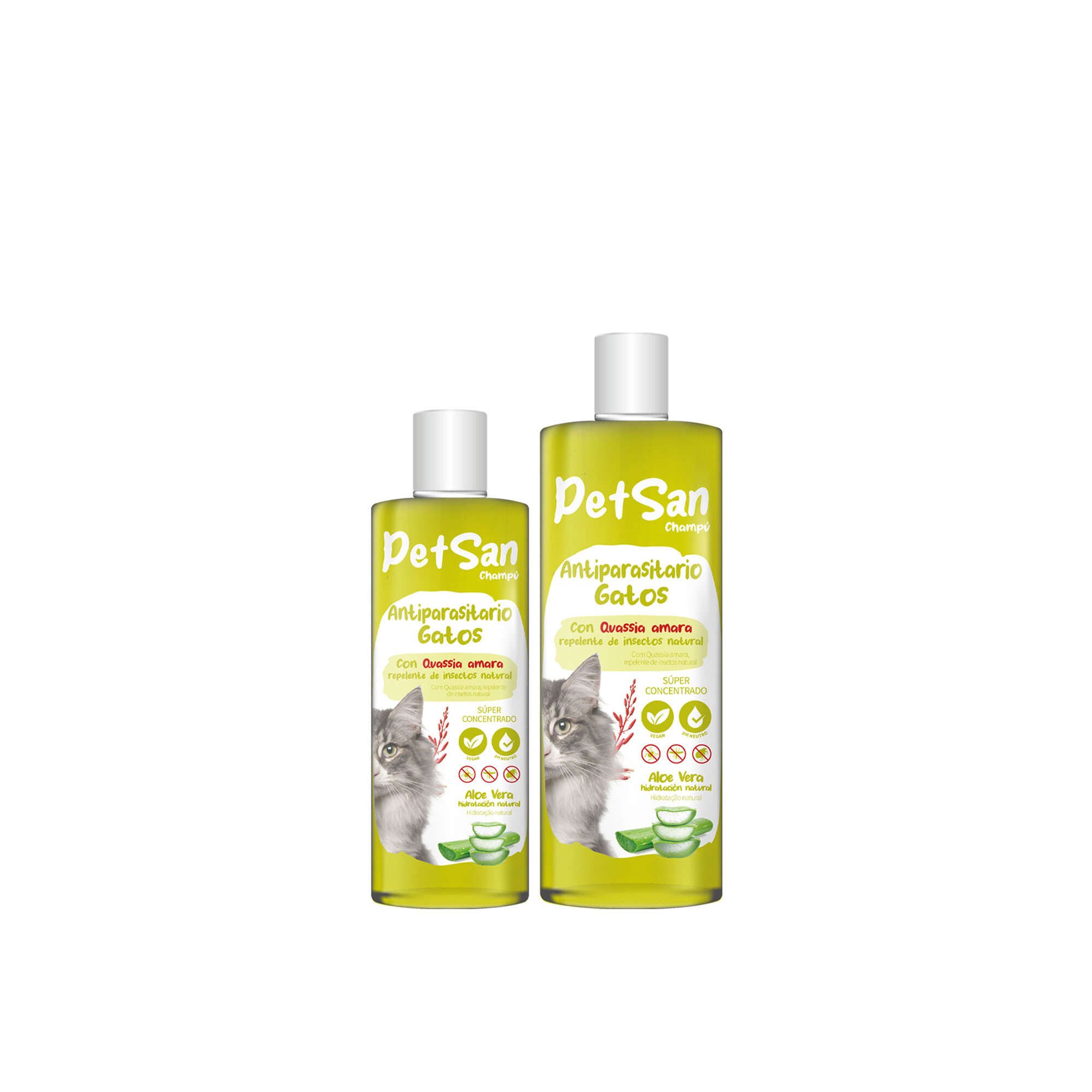 Champú antiparásitos con Aloe Vera para gatos PetSan