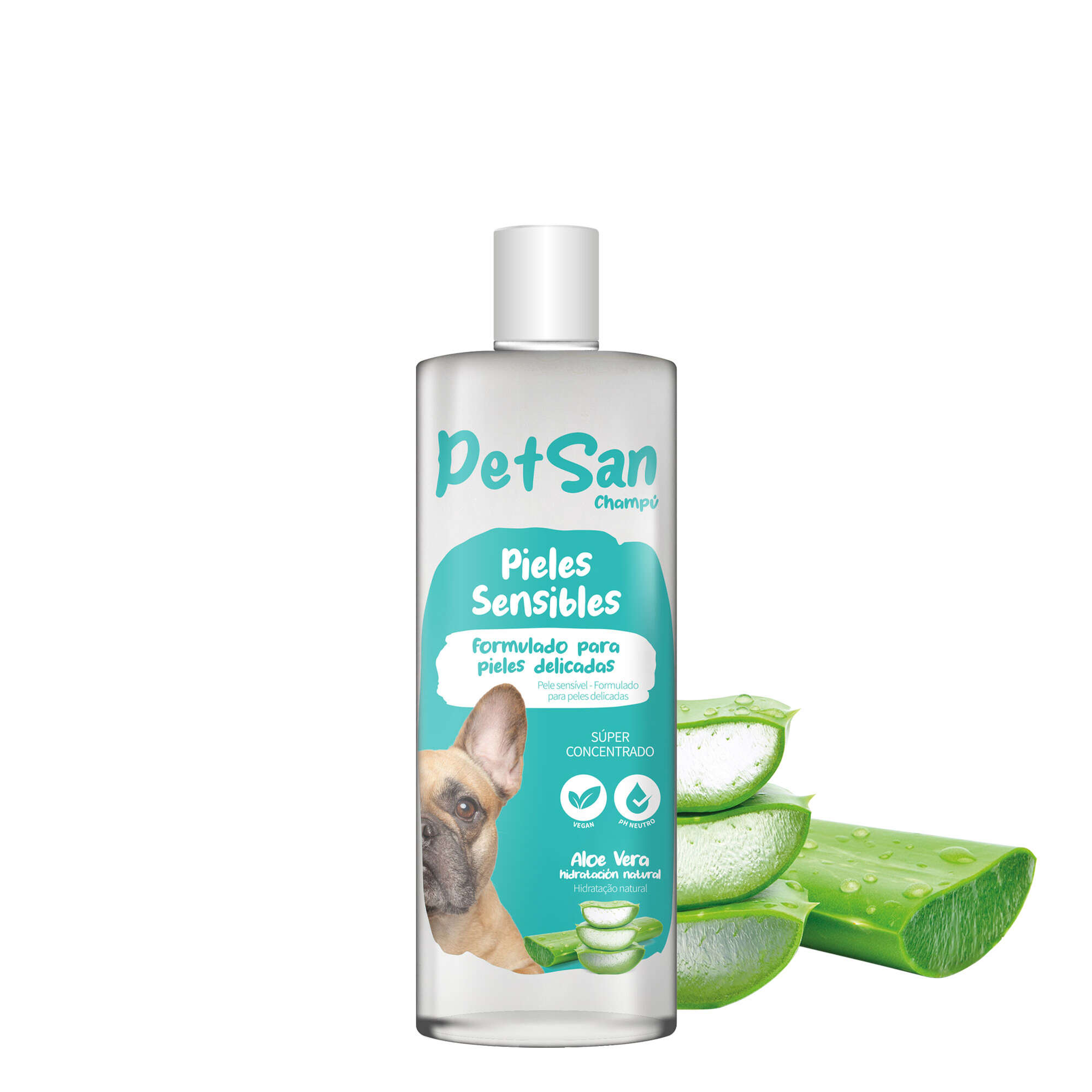 Champú para pieles sensibles con Aloe Vera para perros PetSan