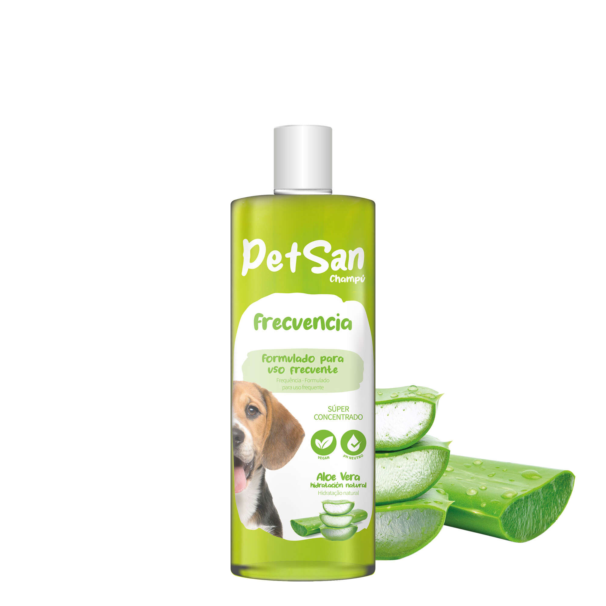 Champú frecuencia con Aloe Vera para perros PetSan