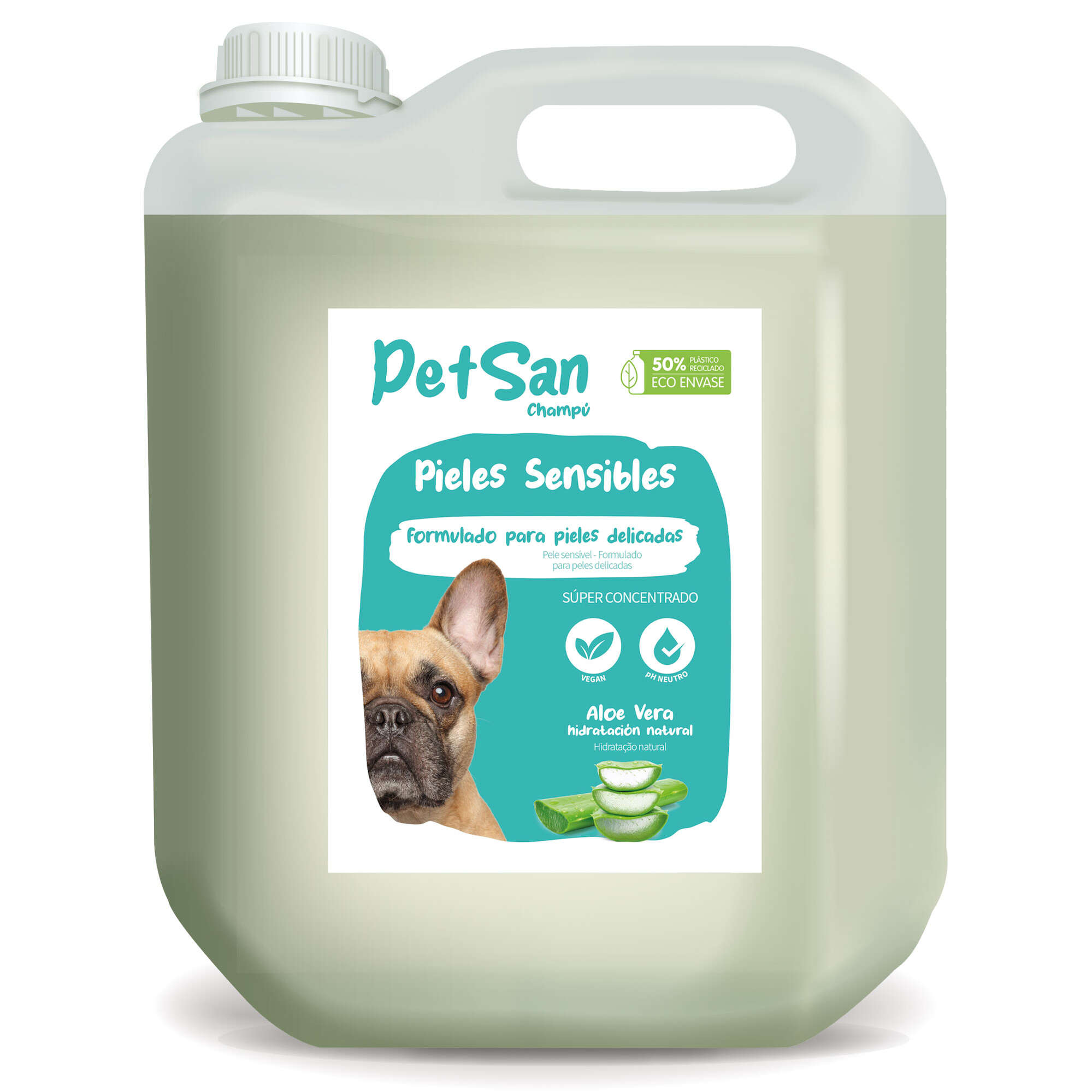Champú para pieles sensibles con Aloe Vera para perros PetSan