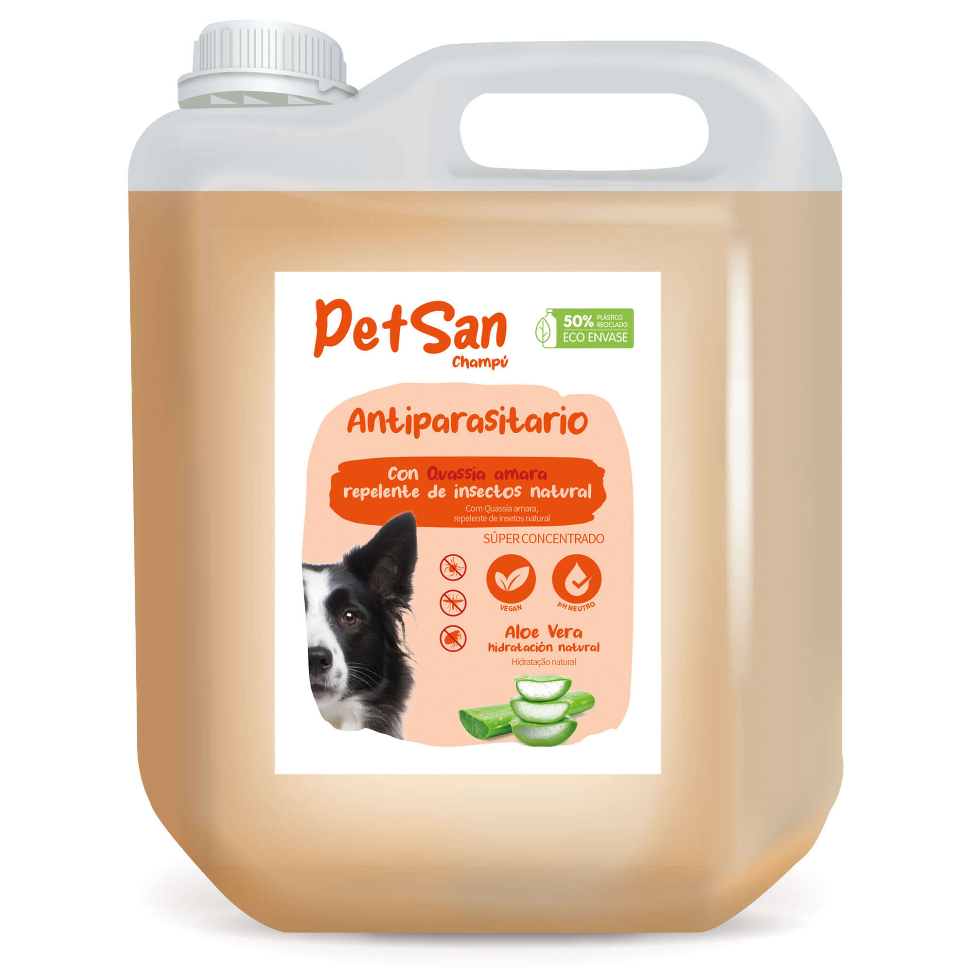 Champú antiparasitario con Aloe Vera para perros PetSan