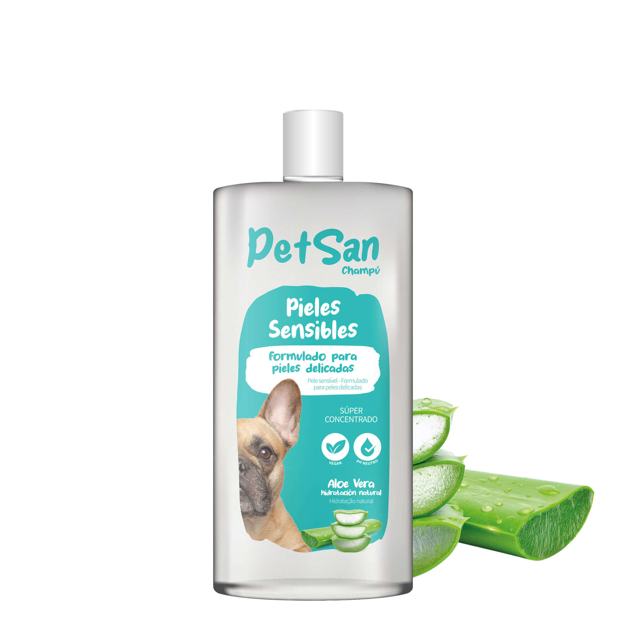 Champú para pieles sensibles con Aloe Vera para perros PetSan