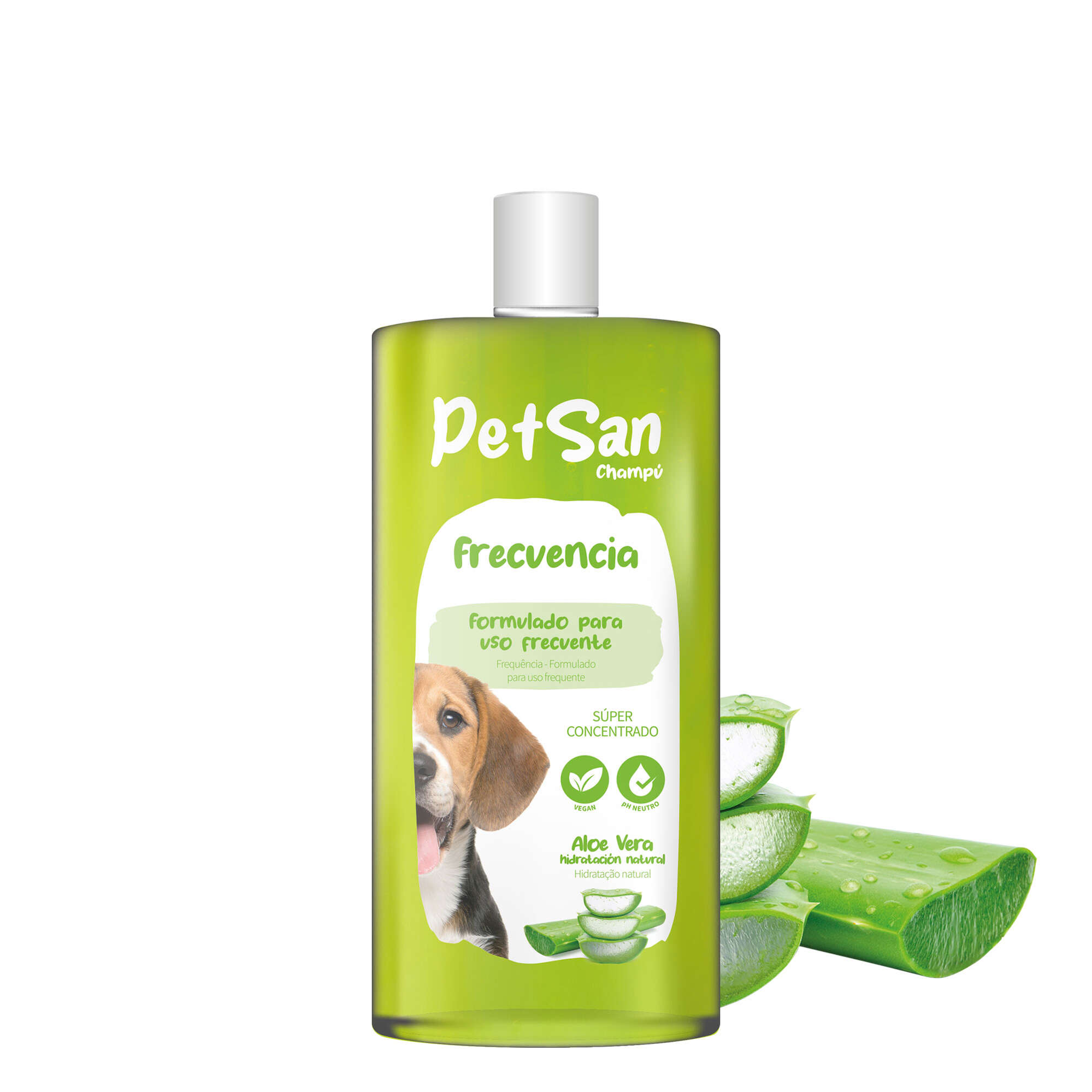 Champú frecuencia con Aloe Vera para perros PetSan