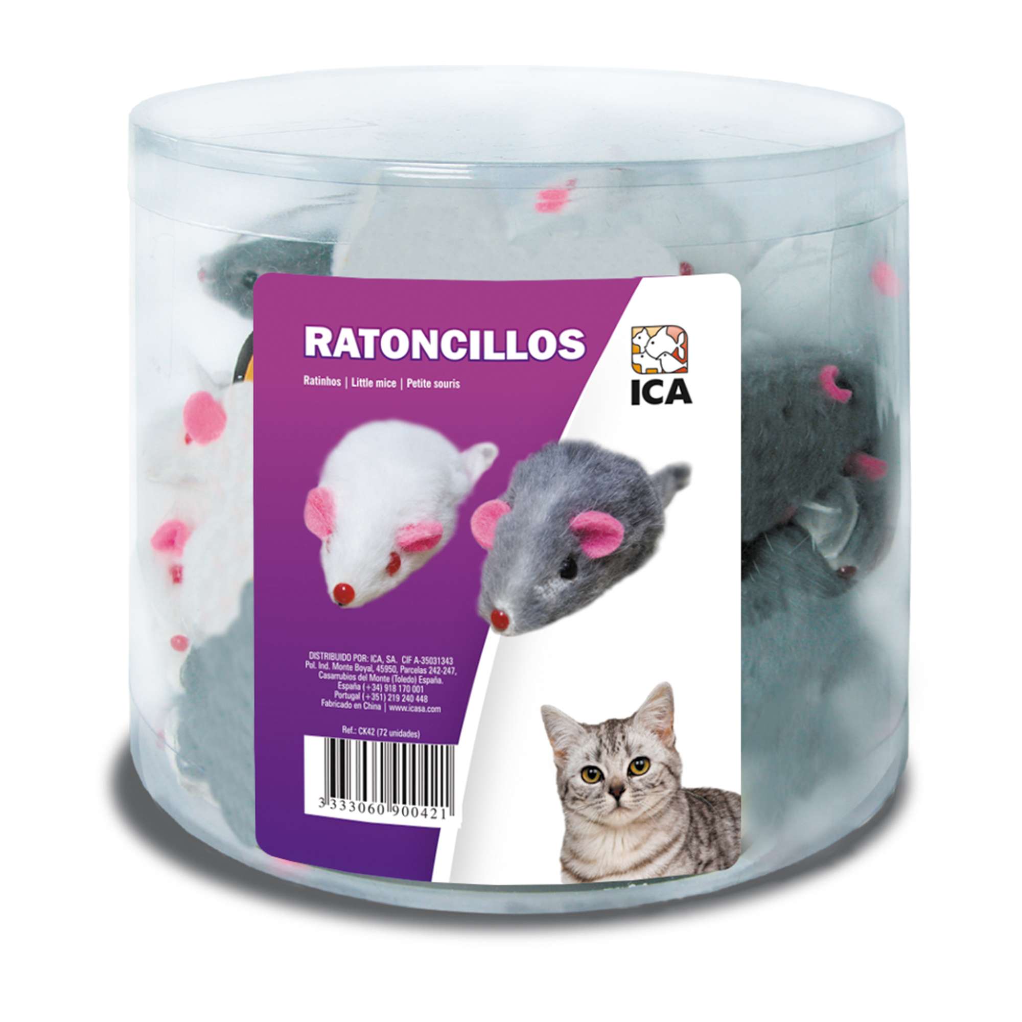 Juguete de piel con forma de ratón para gatos
