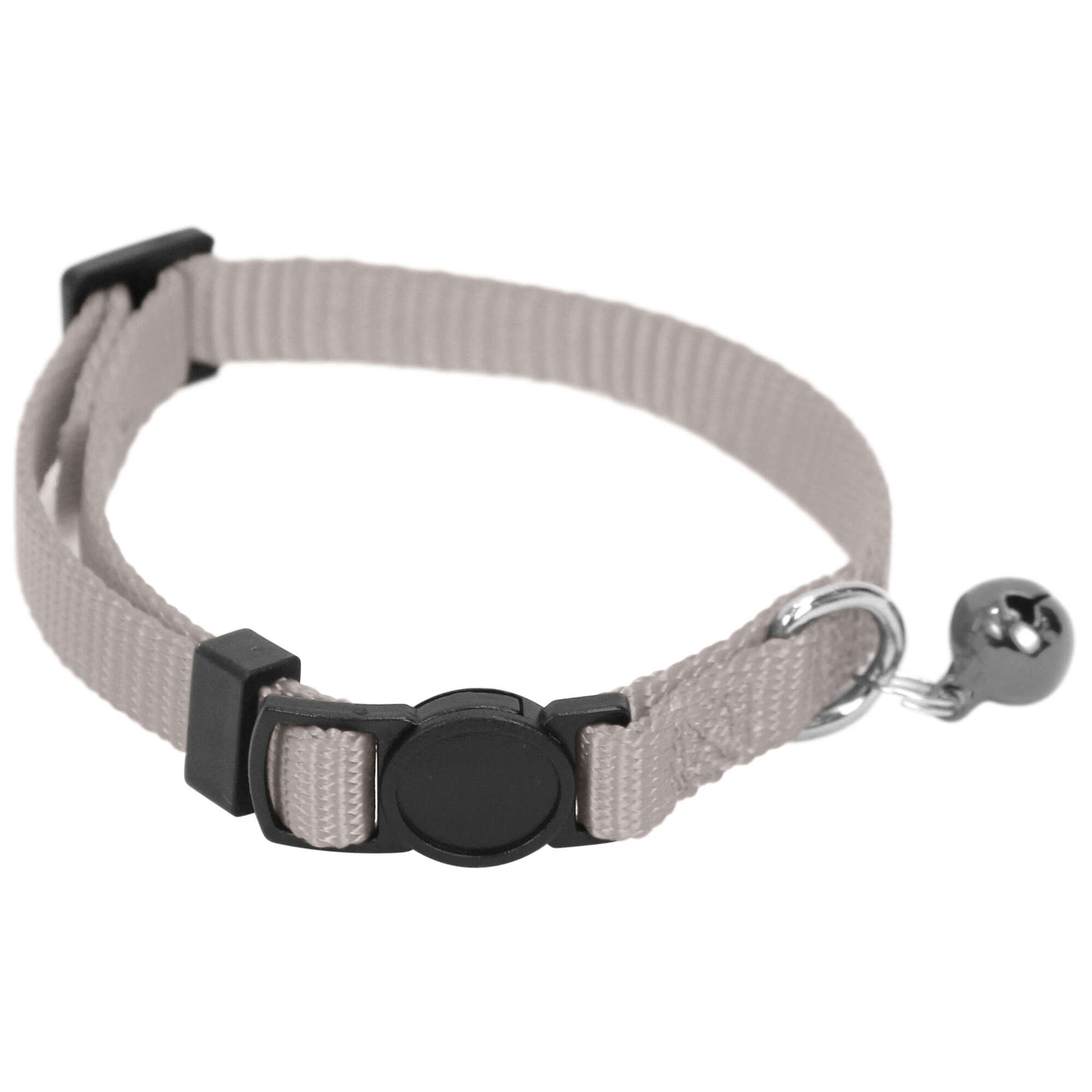 Collar de nylon con cascabel Premier CAT gris
