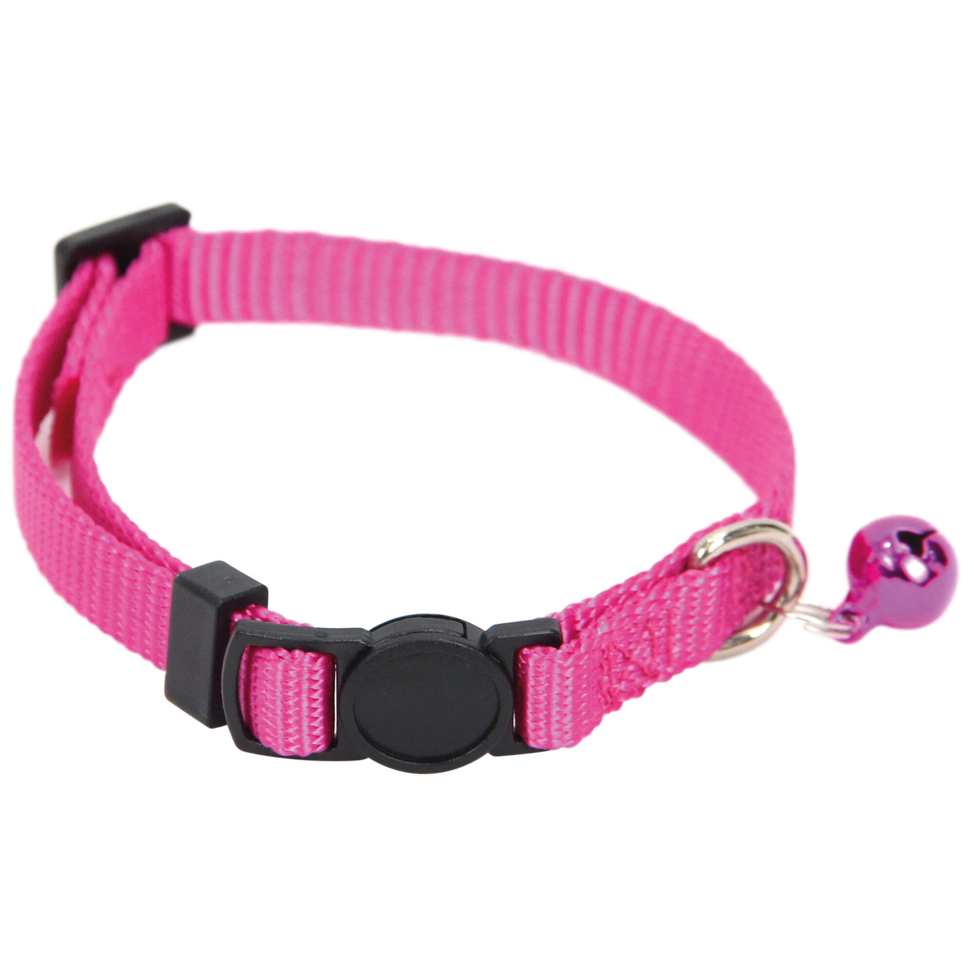 Collar de nylon con cascabel Premier CAT rosa