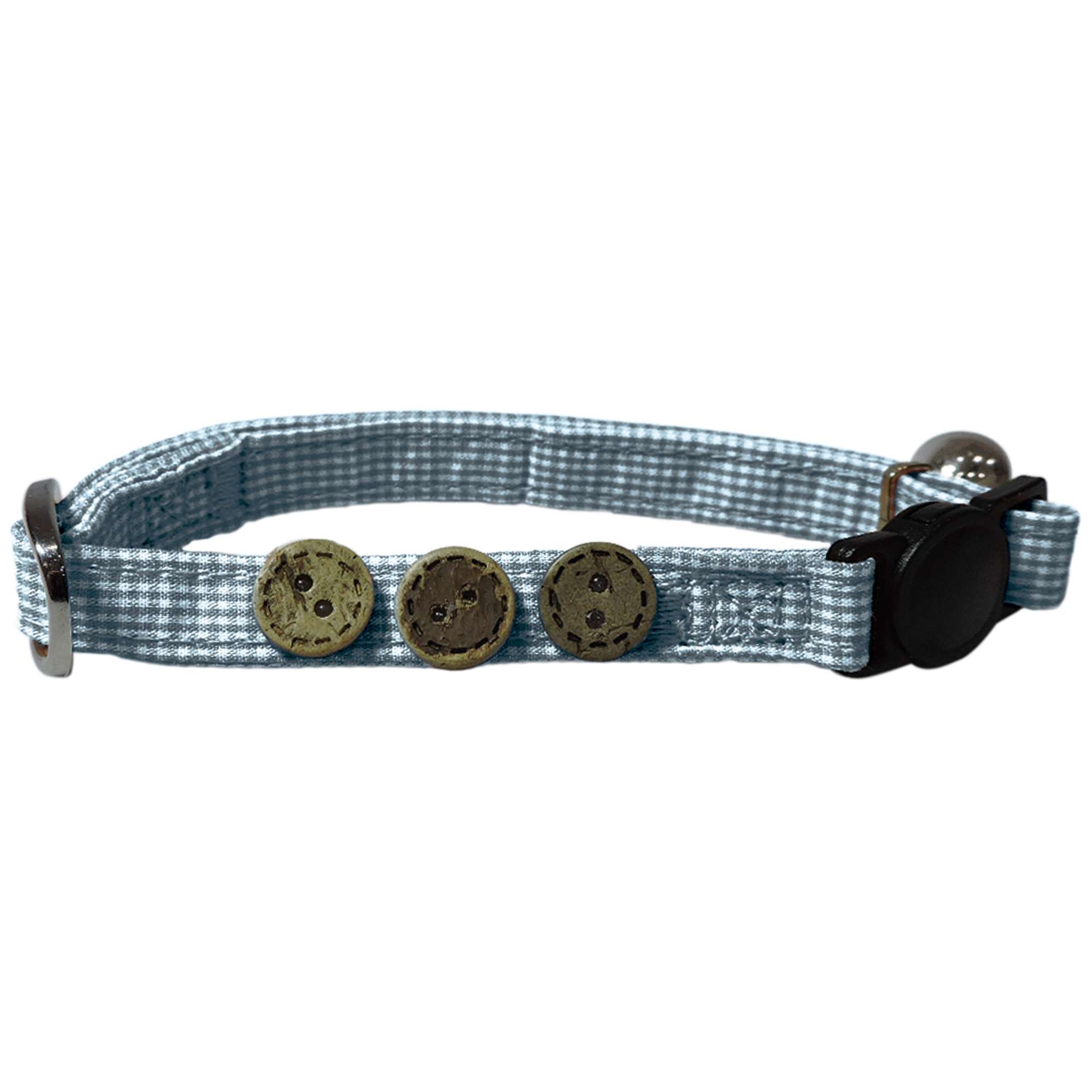 Collar de algodón con botones SAFE&HERE para gatos