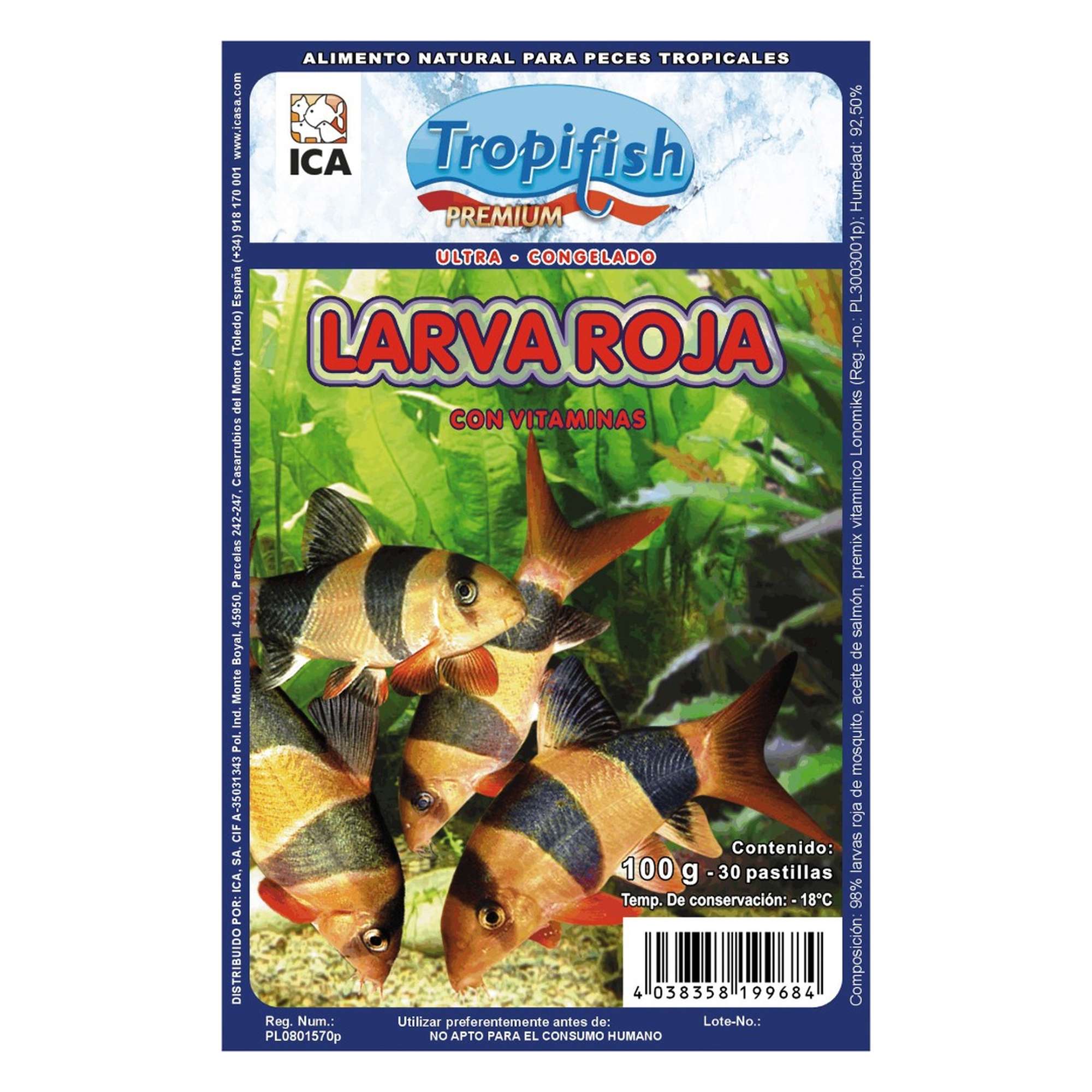 Larva roja de Tropifish PREMIUM