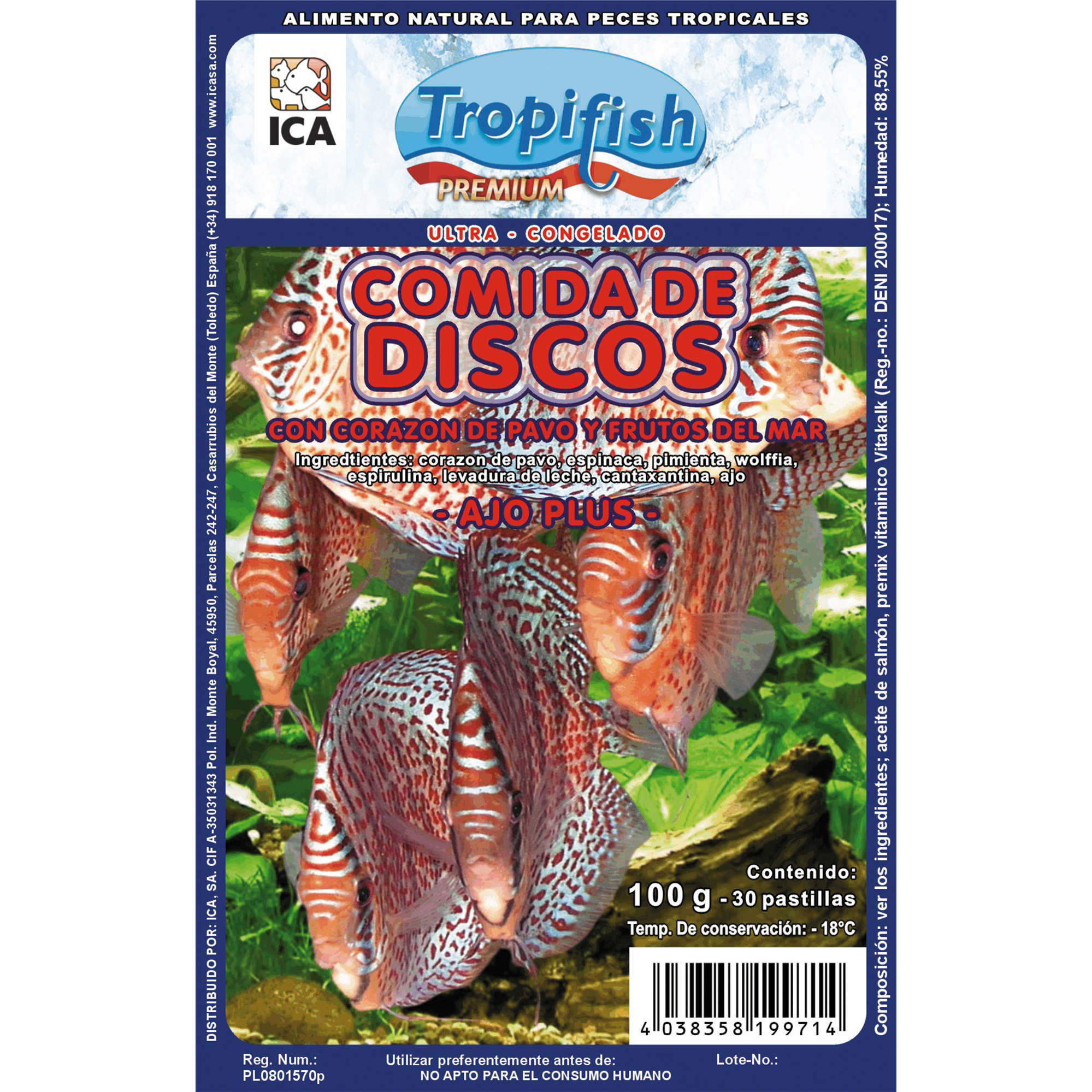 Alimento para discos de Tropifish PREMIUM