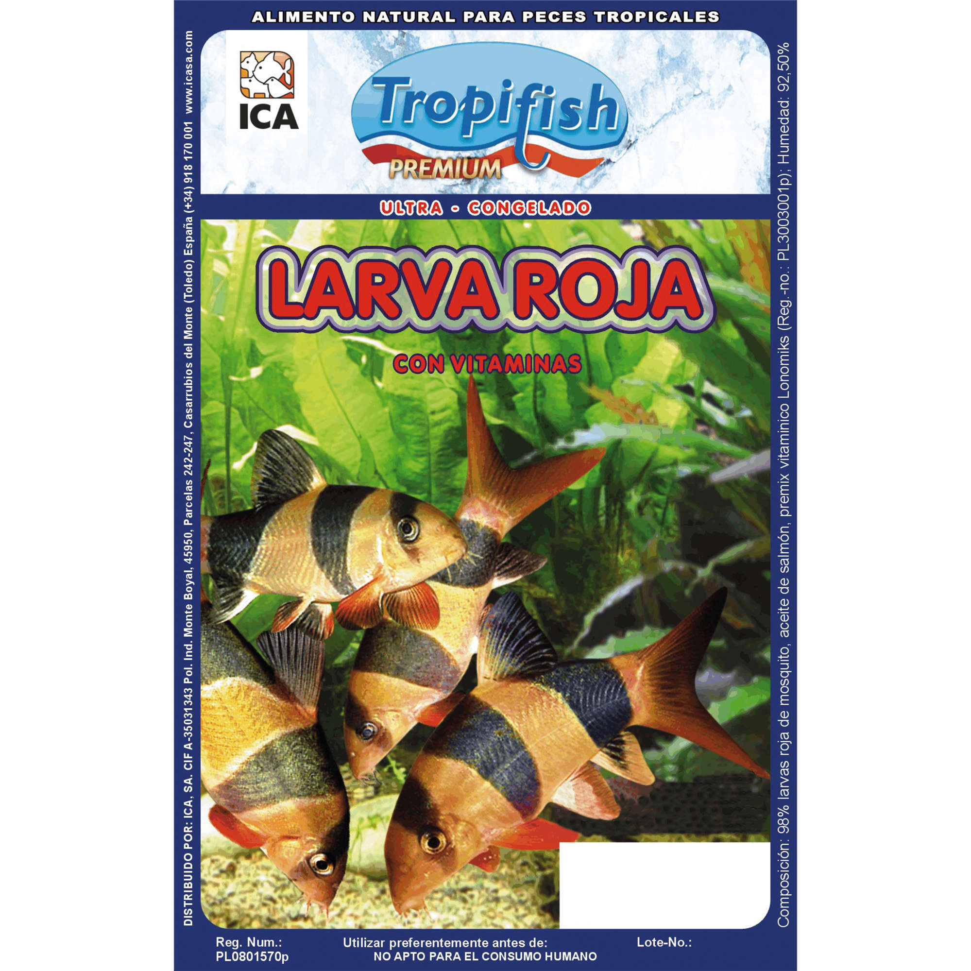 Larva roja de Tropifish PREMIUM