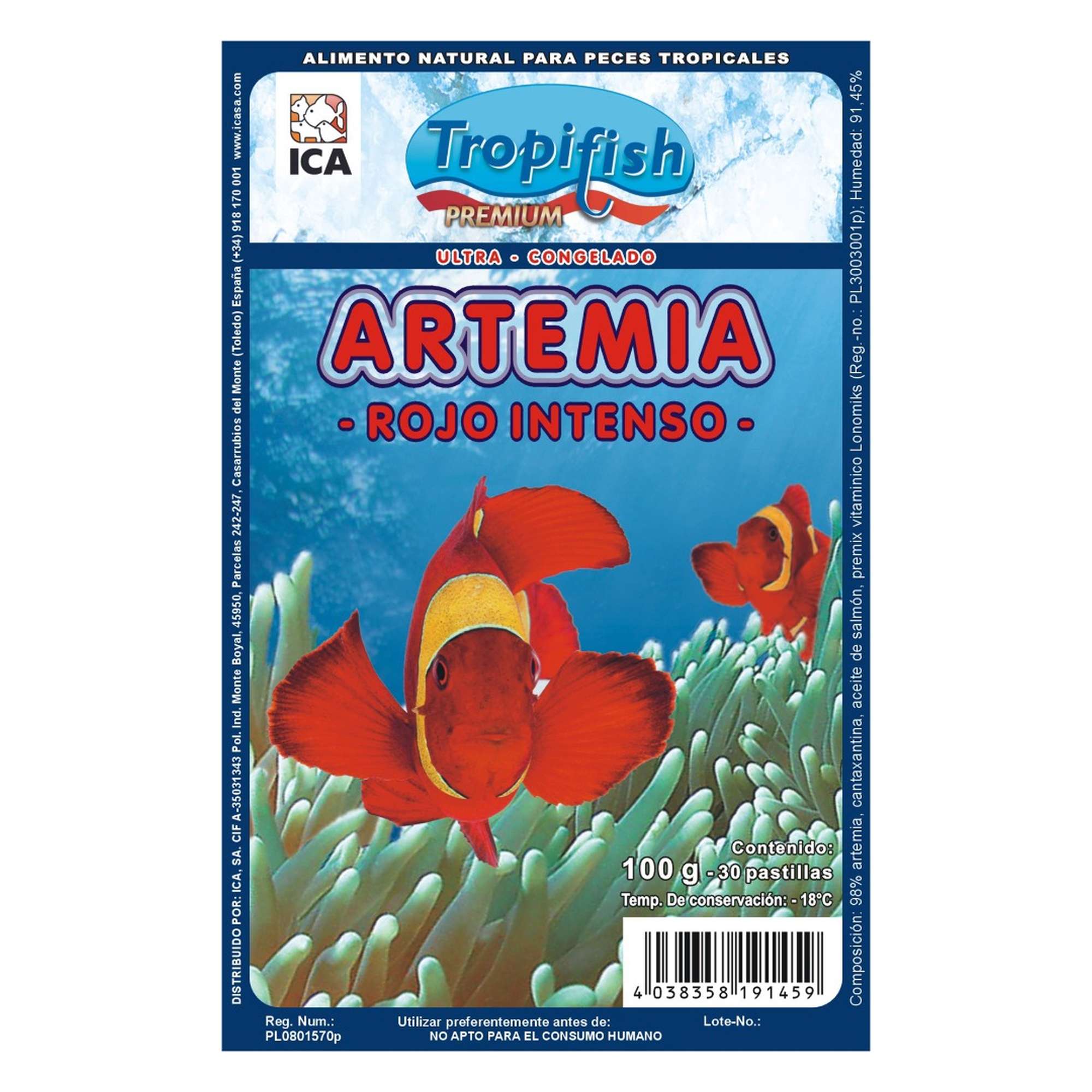 Artemia rojo intenso de Tropifish PREMIUM