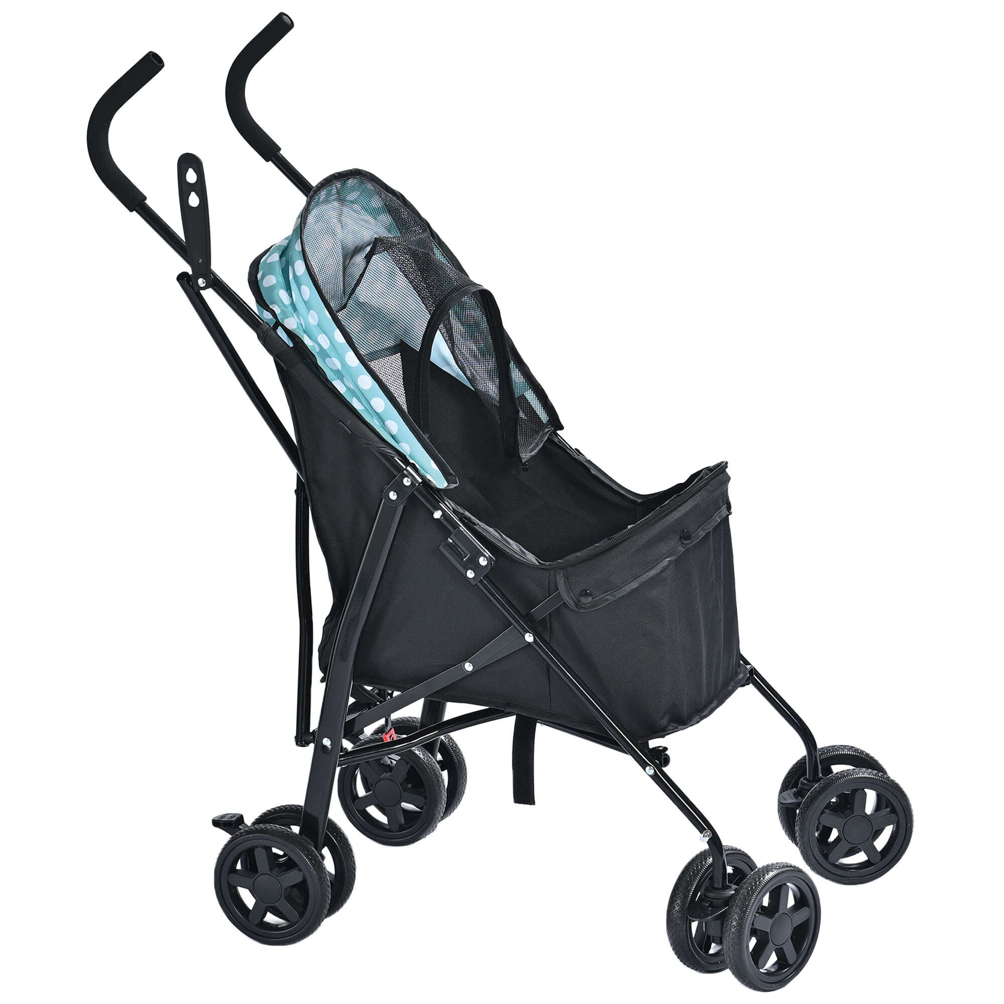 Carrito de paseo para mascotas celeste ALPHA DOG