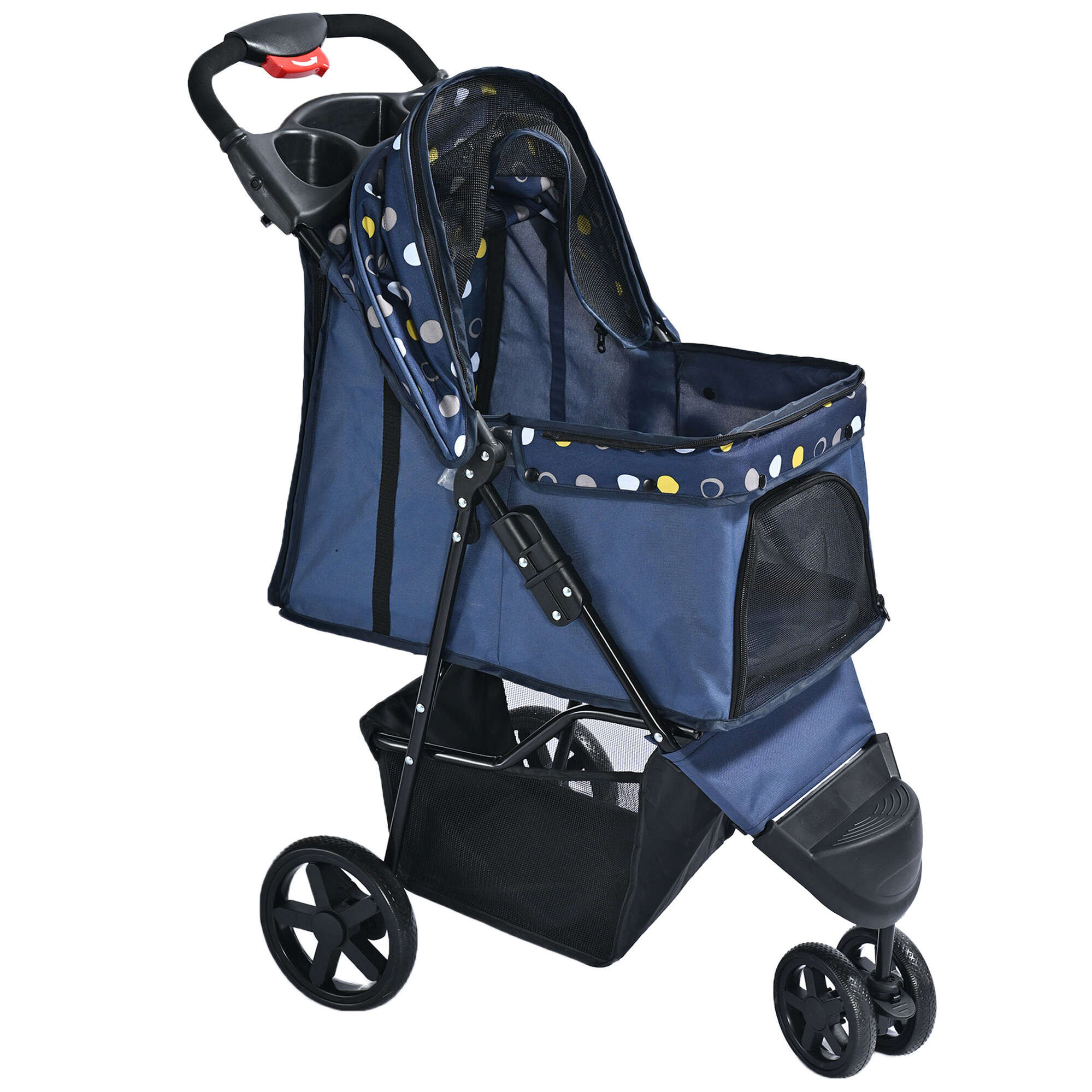Carrito de paseo para mascotas azul ALPHA DOG