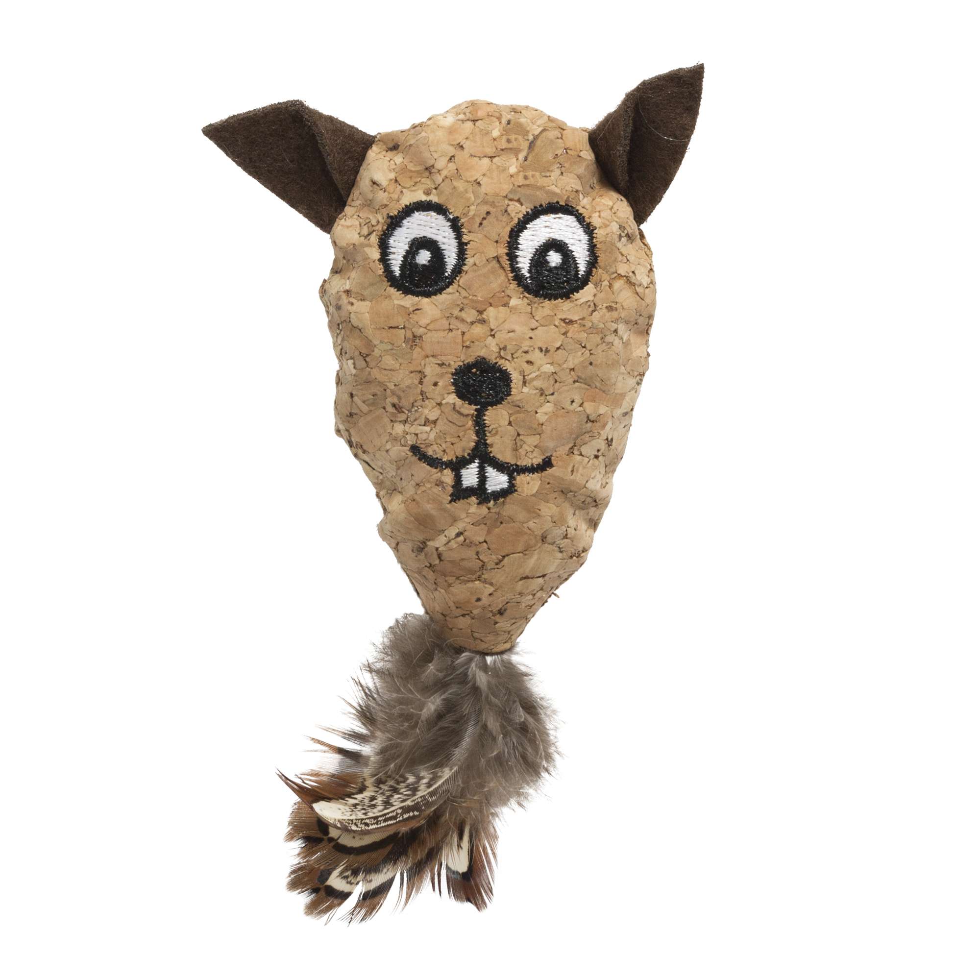 Juguete castor de corcho para gatos