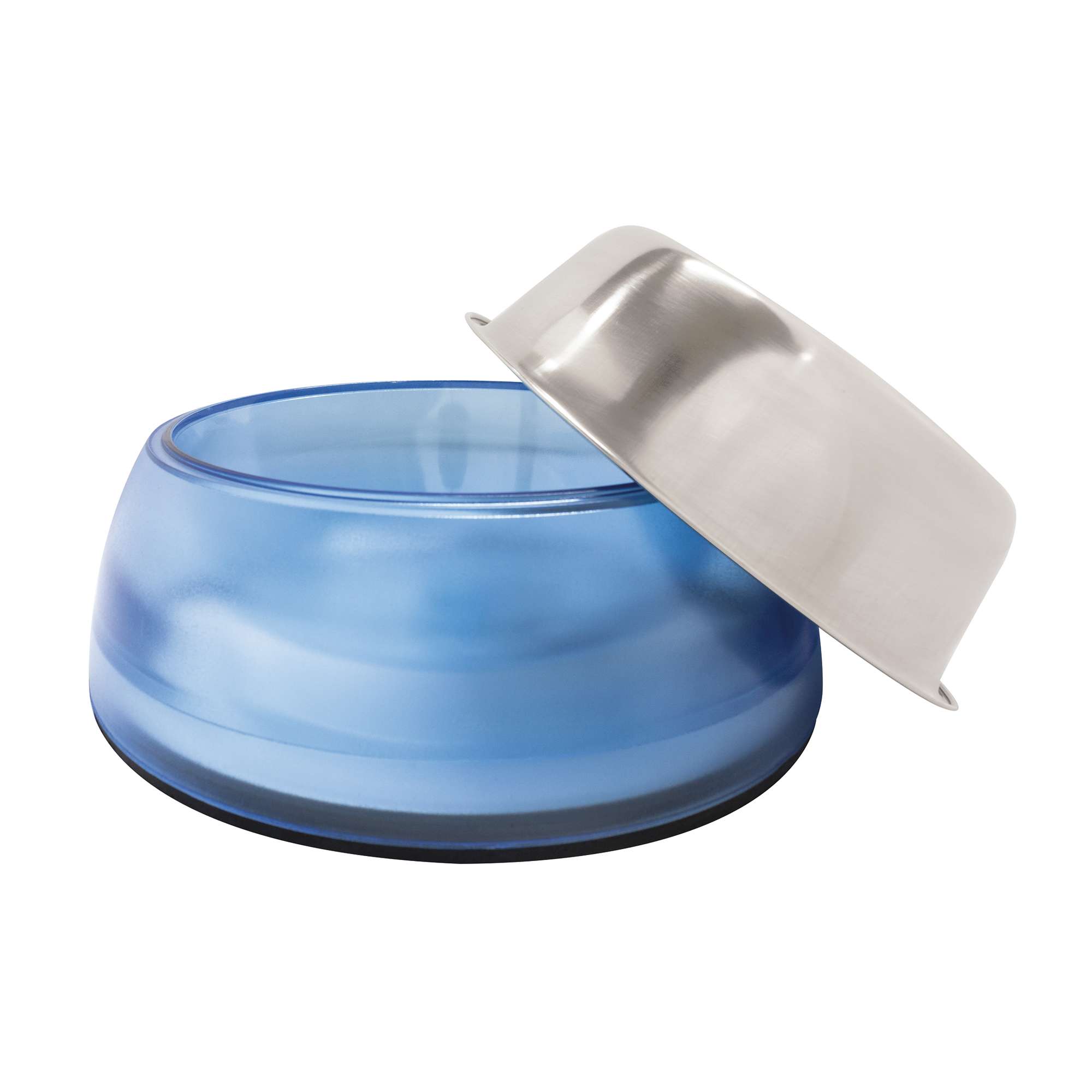 Comedero de acero inoxidable azul Sky