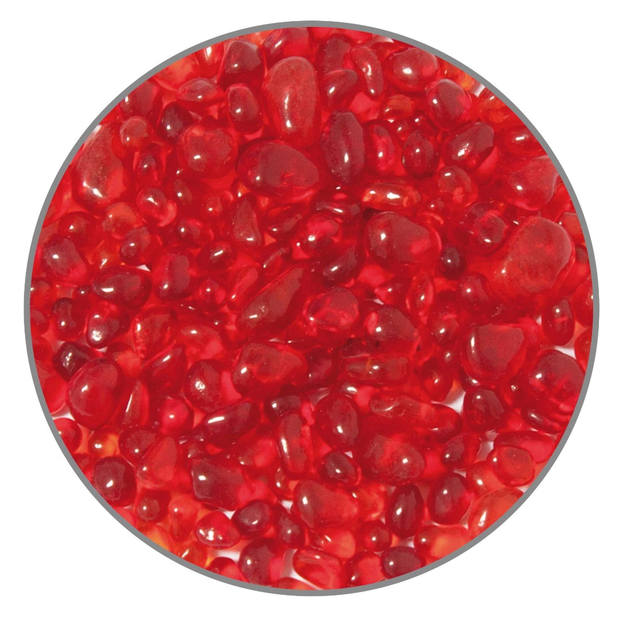 Grava roja de cristal