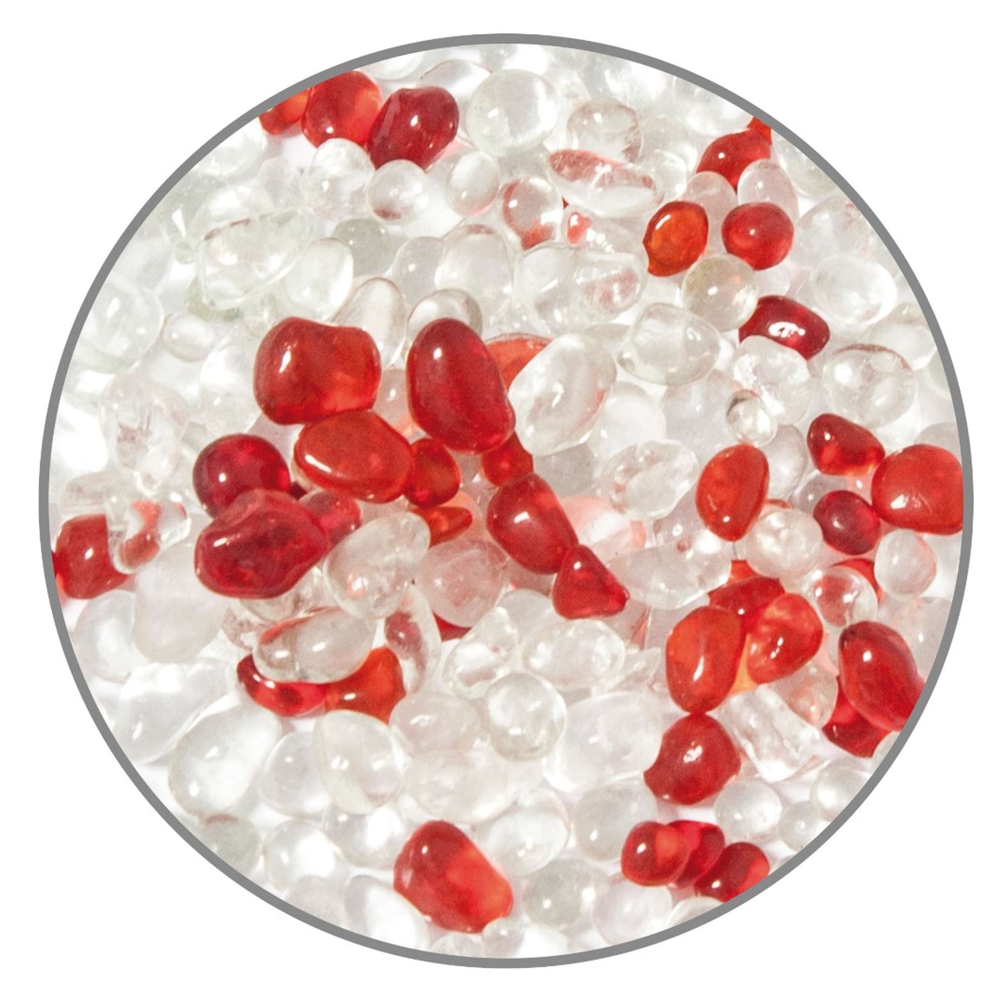 Grava de cristal mix roja (6 mm)
