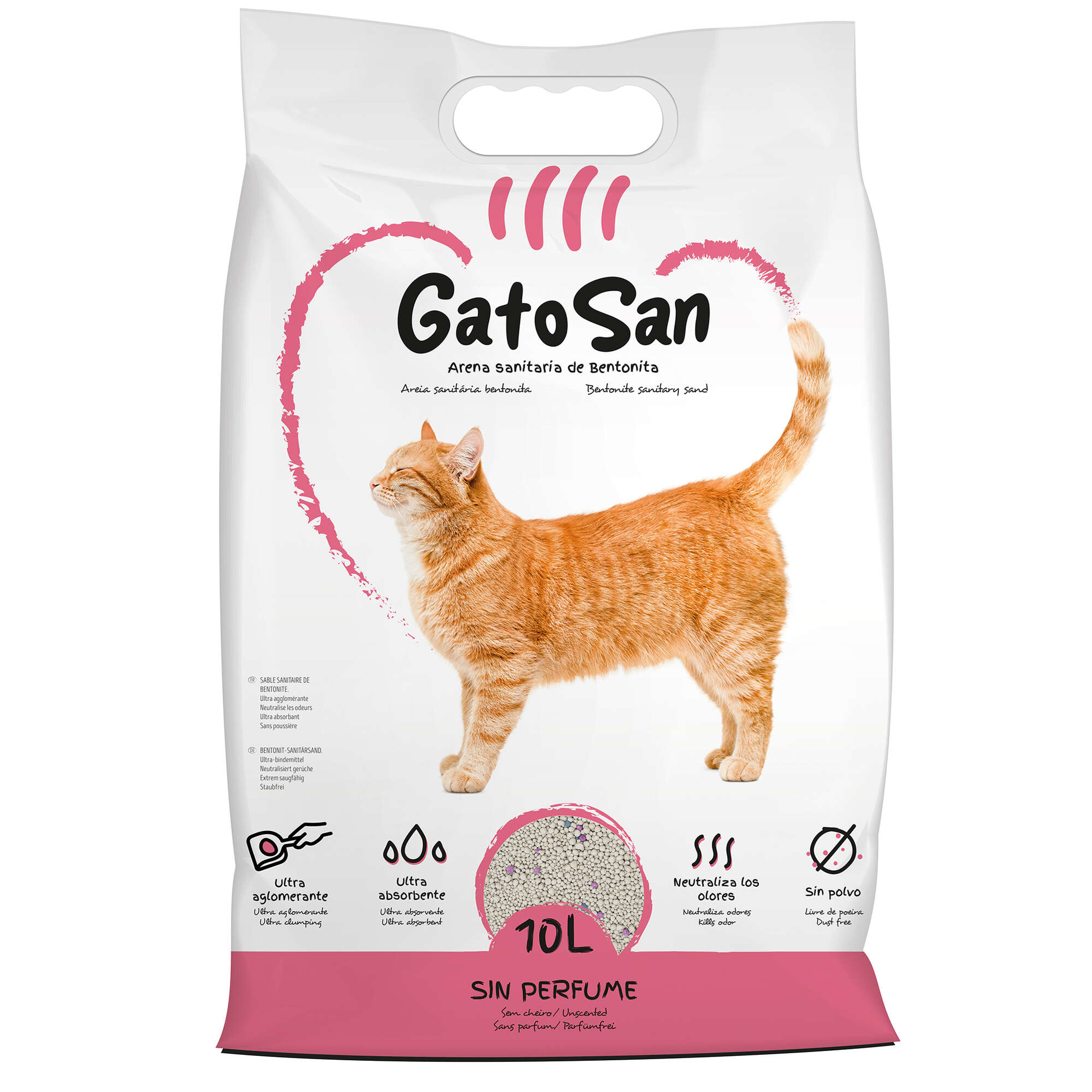 Arena sanitaria de bentonita GatoSan