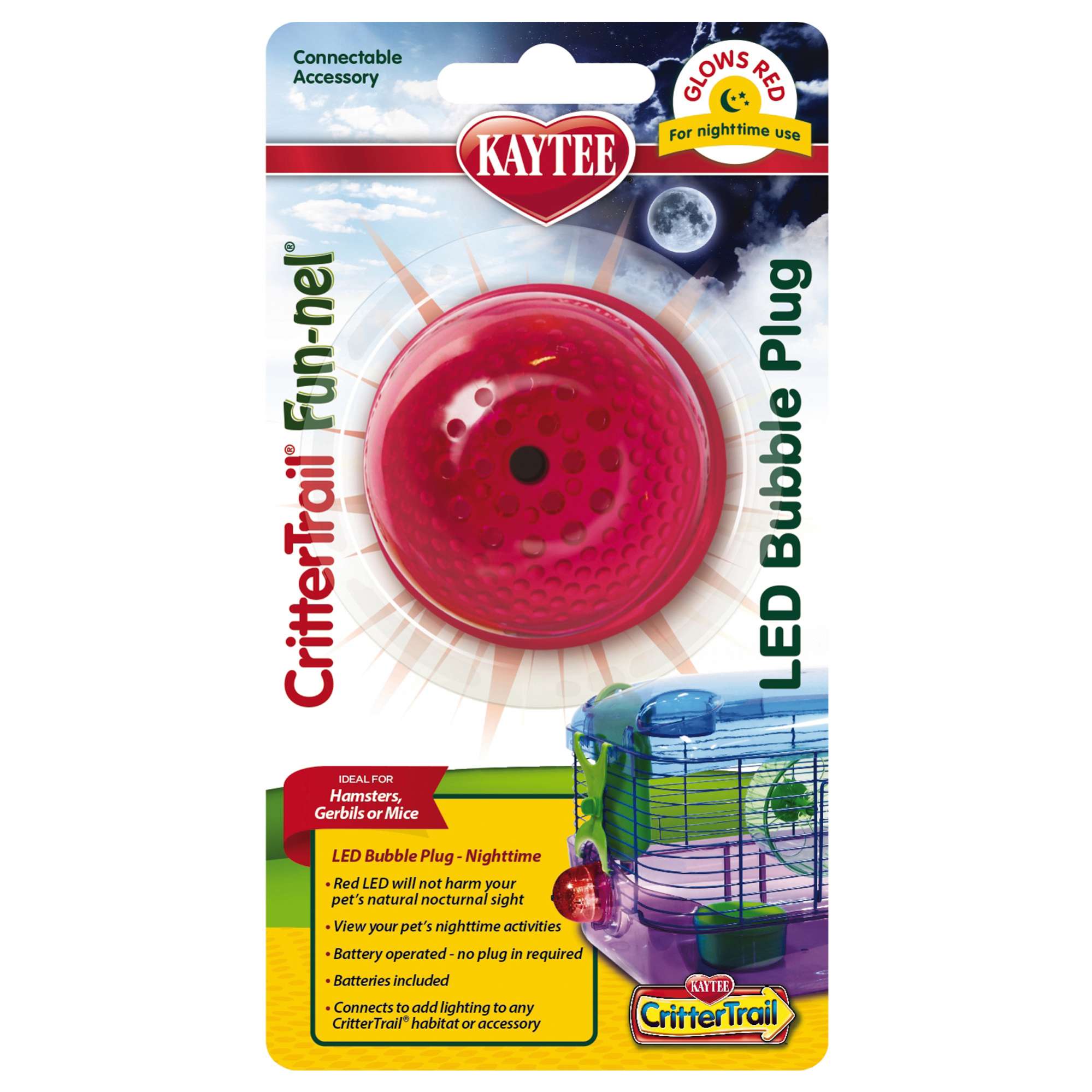Tapa de salida con luz LED de CRITTERTRAIL (luz noche roja)