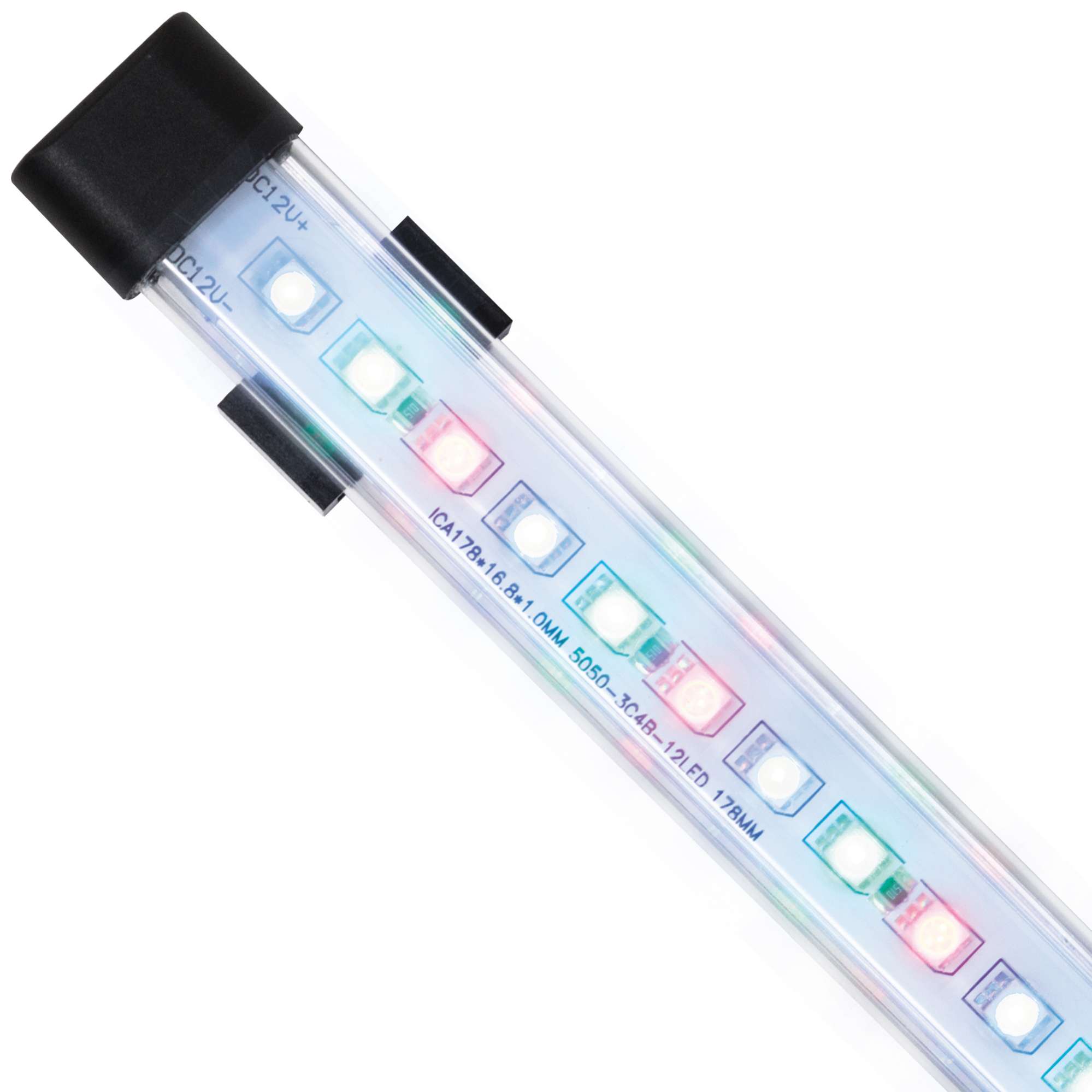 Tira LED RGB con carcasa rígida plástica.