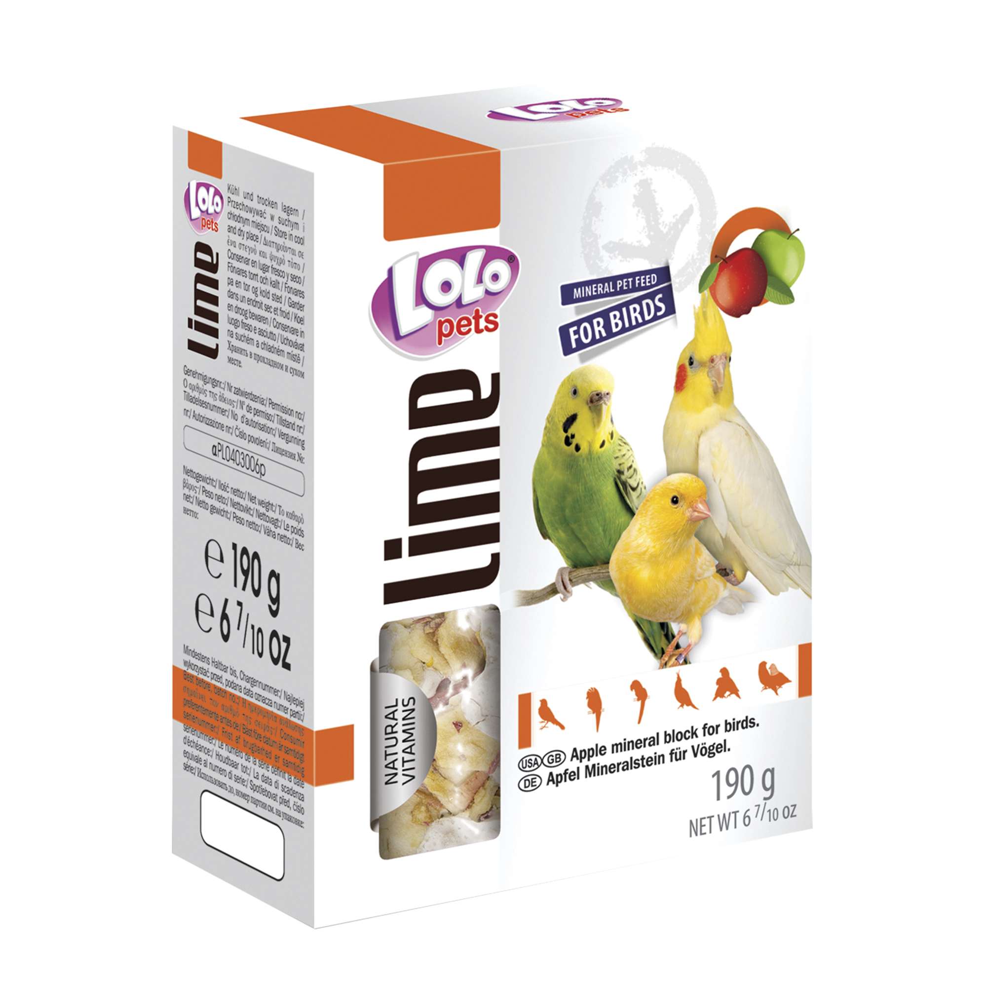 Bloque mineral de manzana para loros LOLO