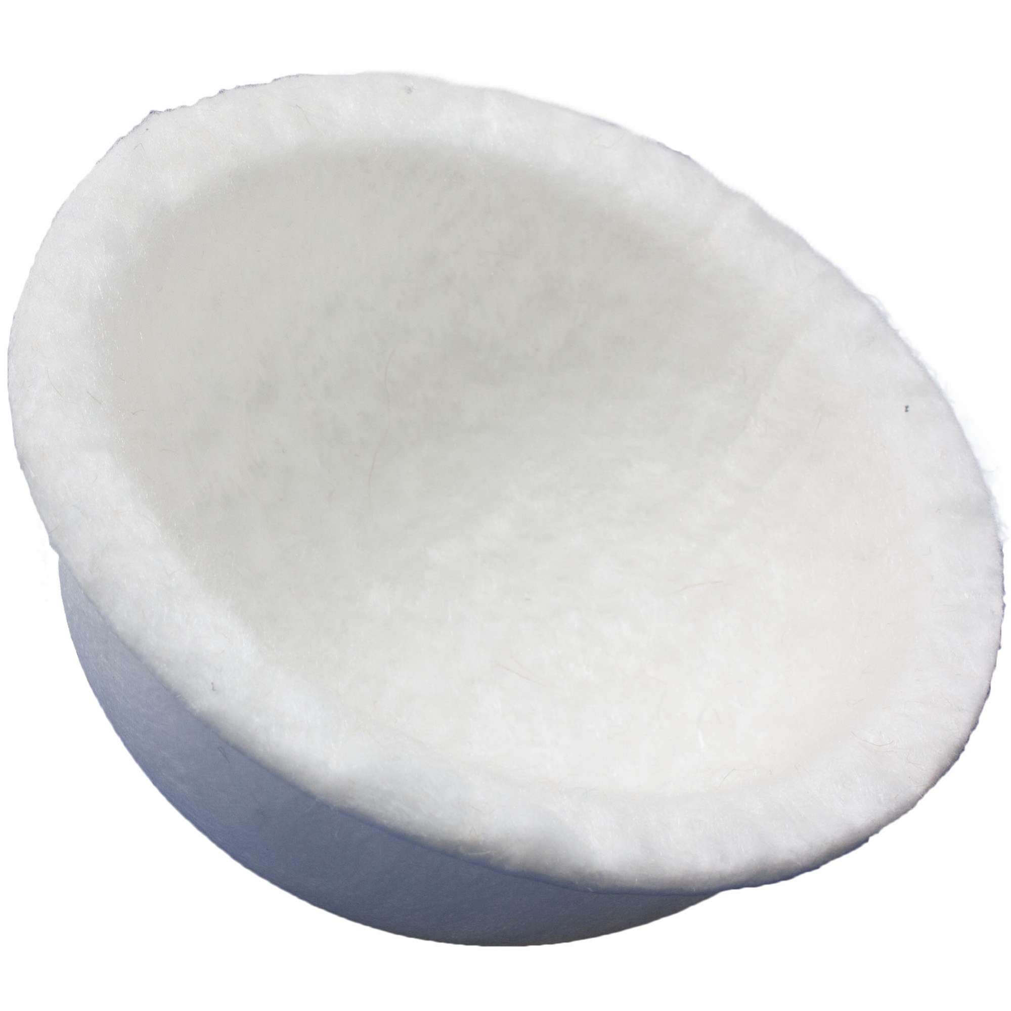 Nido de fieltro blanco para pájaros pequeños