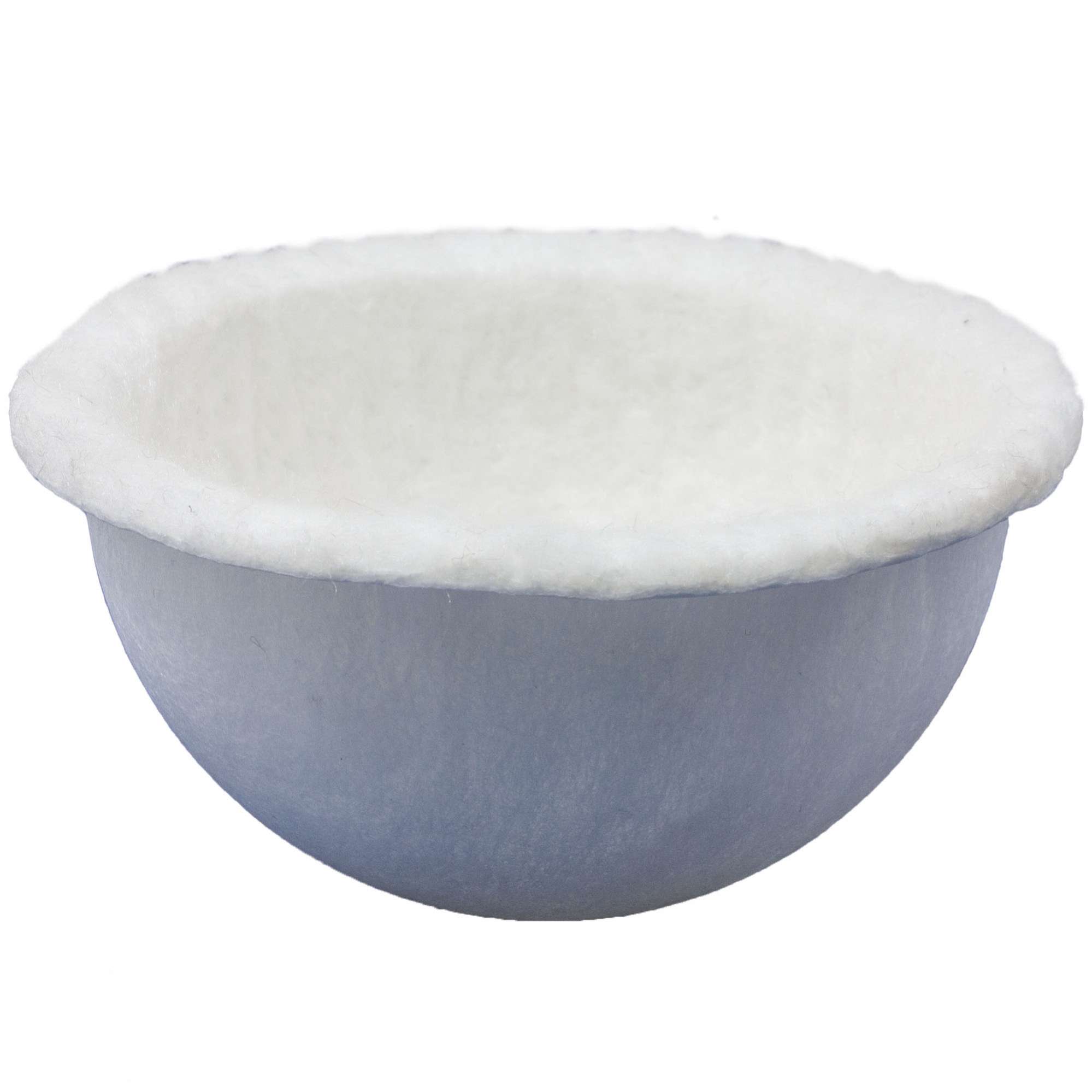 Nido de fieltro blanco para pájaros pequeños