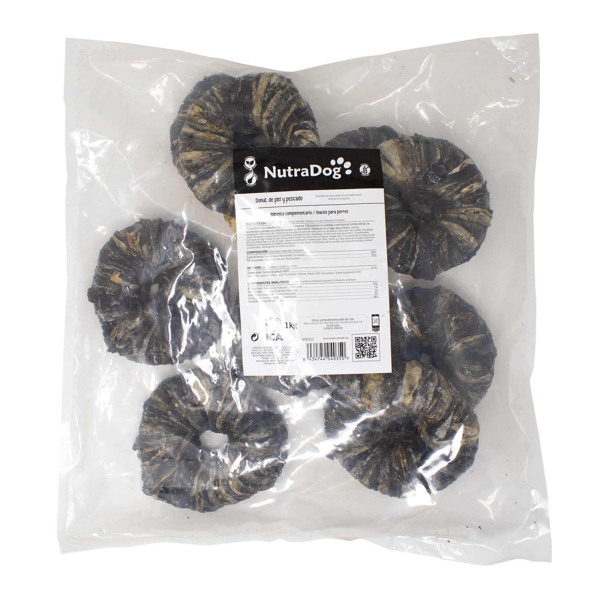 Rosquillas de piel y pescado NutraDog