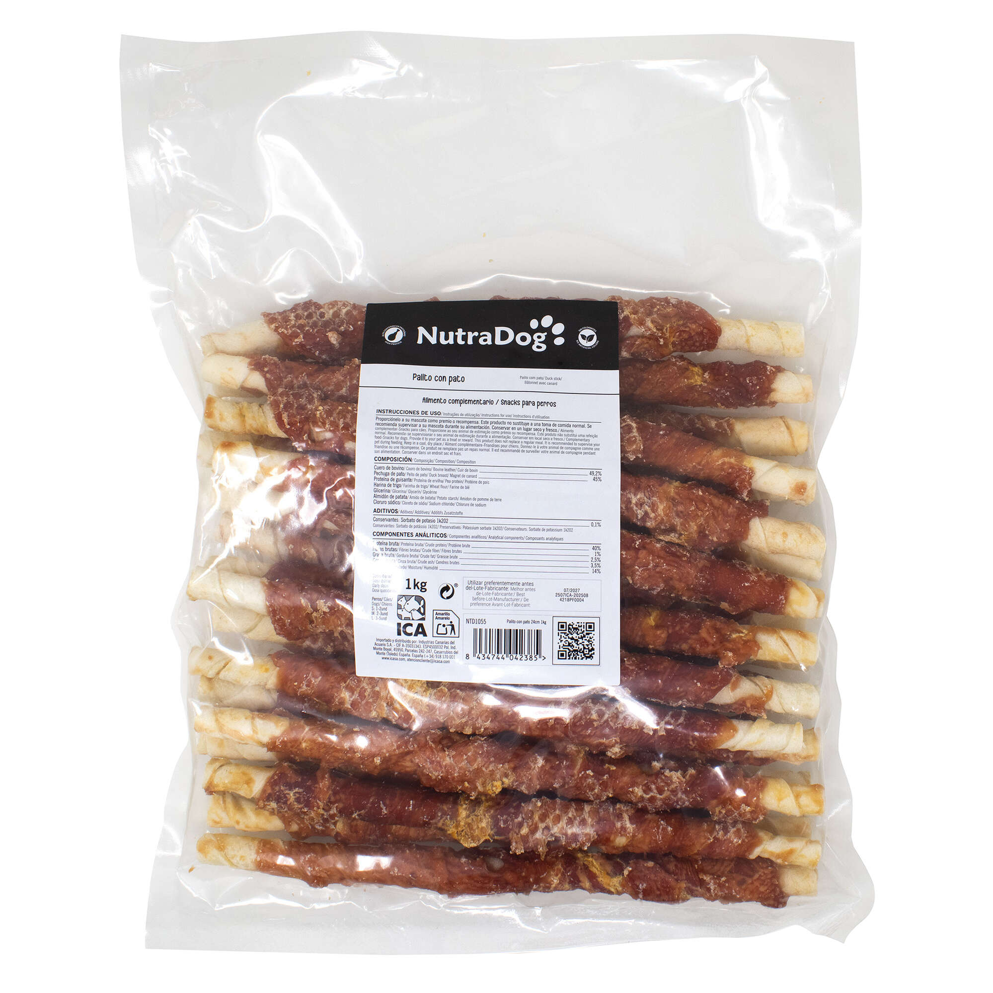 Palitos con pato XL NutraDog