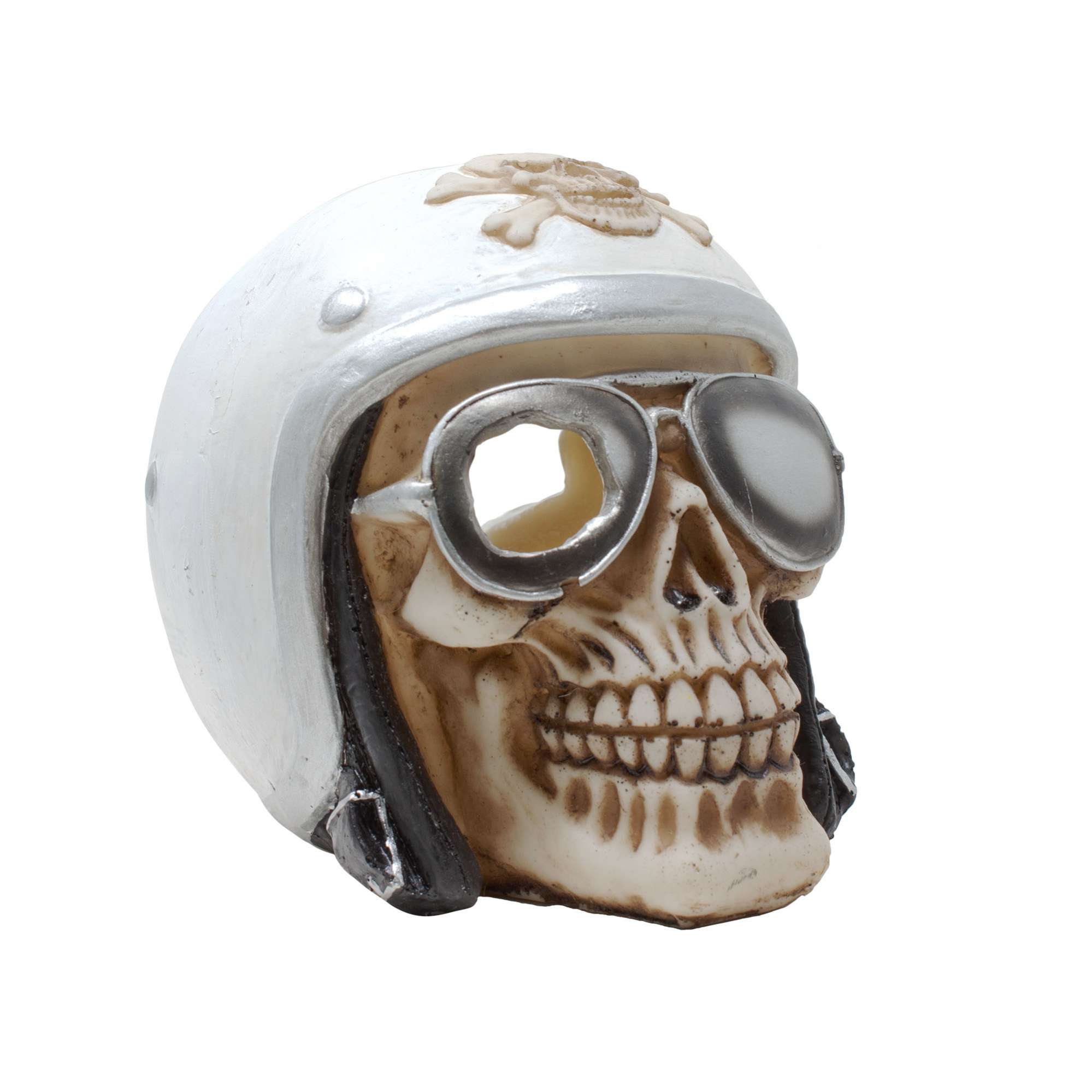 Ornamento calavera motorista