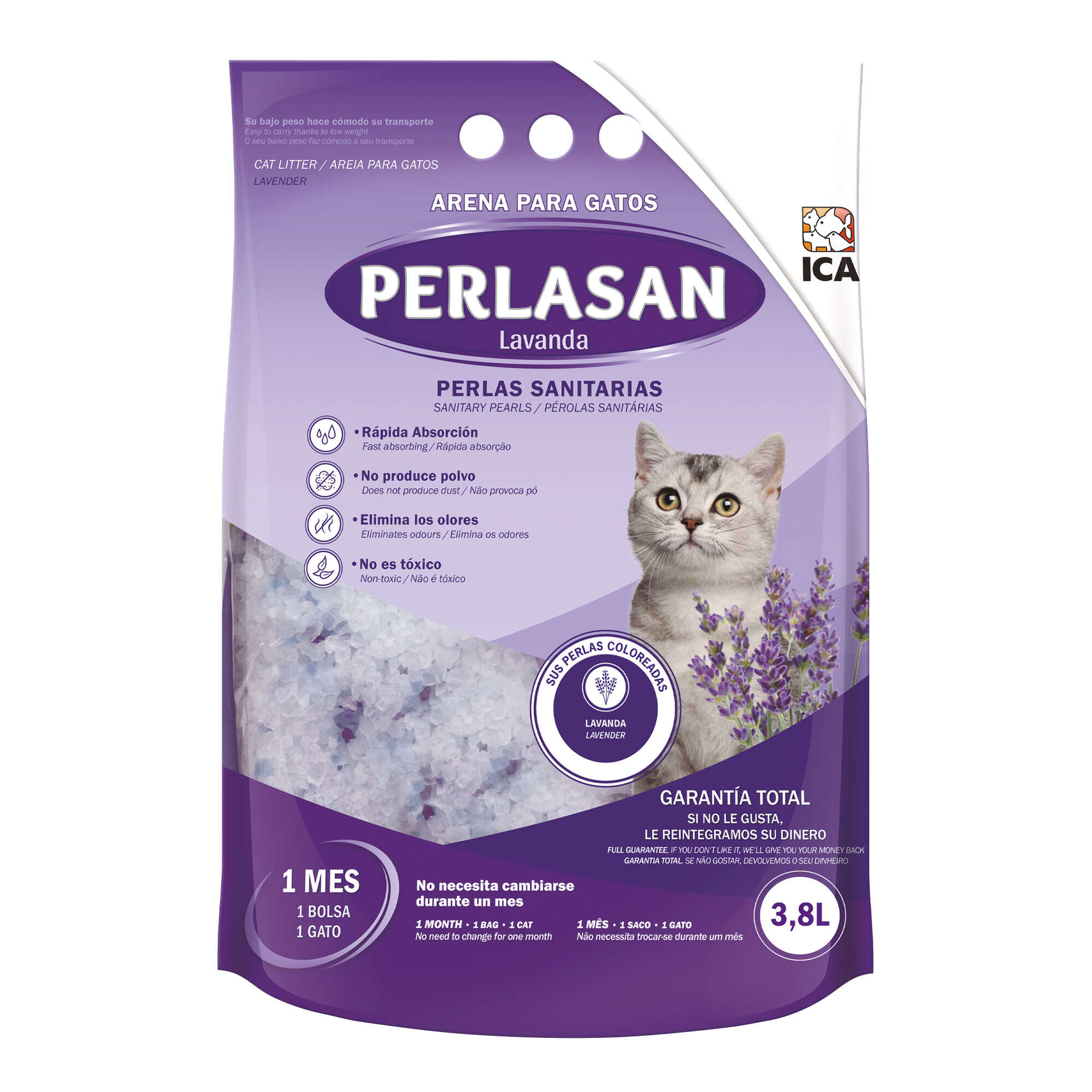 Lecho sanitario PERLASAN para gatos (LAVANDA)