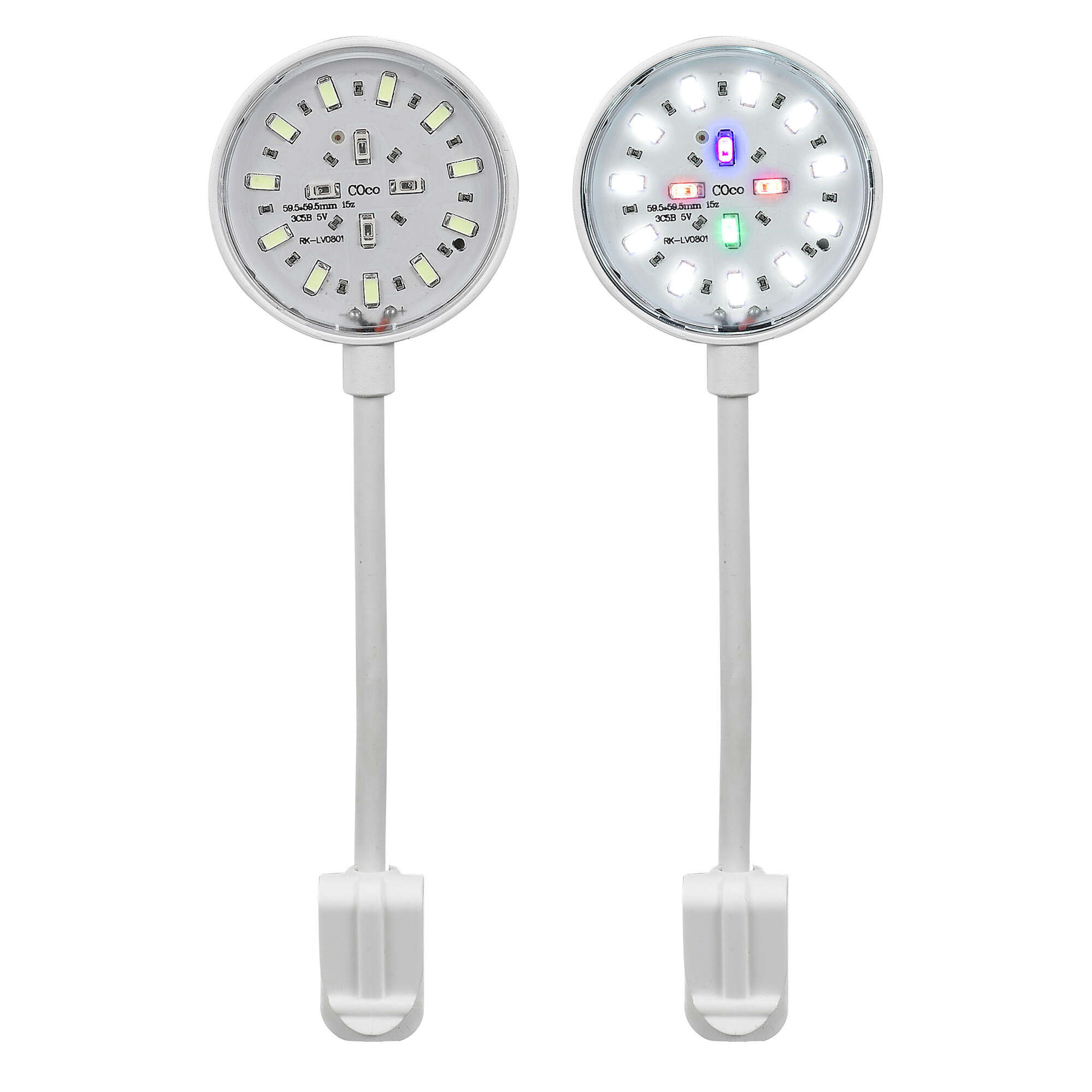 Lampara Aqualed Génesis Round luz RGB+W - Blanca