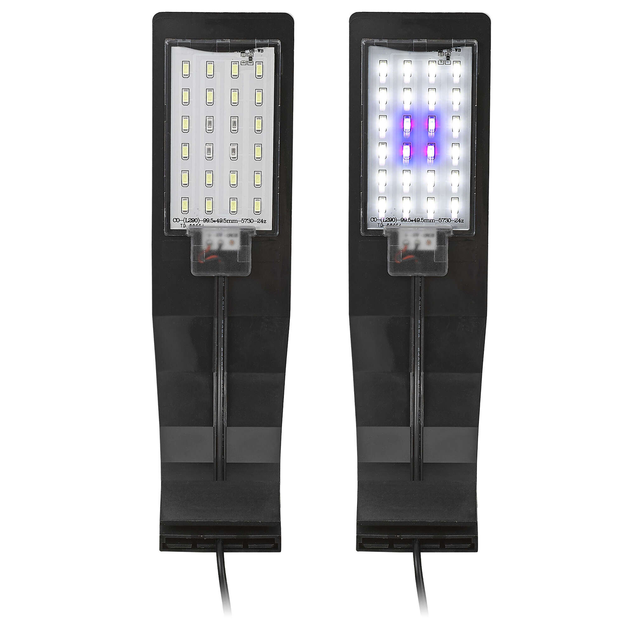Lámpara Aqualed Génesis Curva luz azul+blanca - Negra
