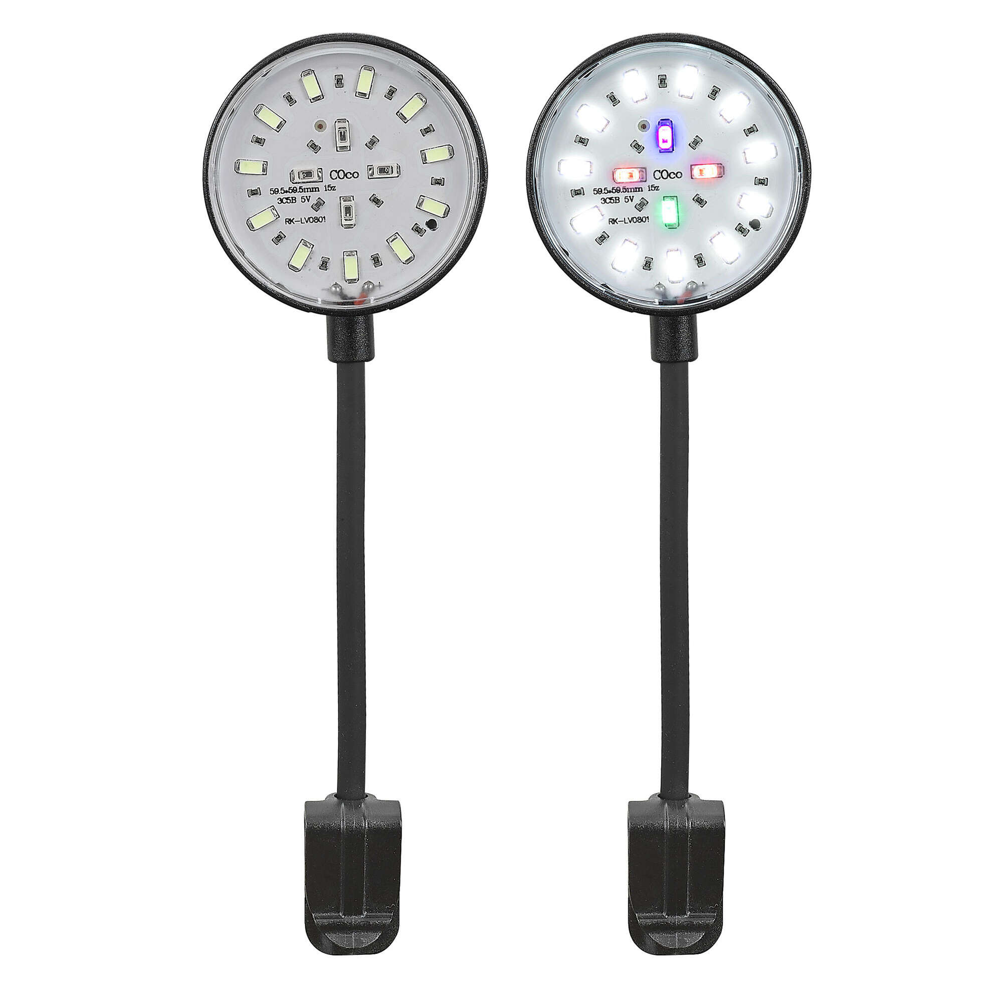 Lampara Aqualed Génesis Round luz RGB+W - Negra
